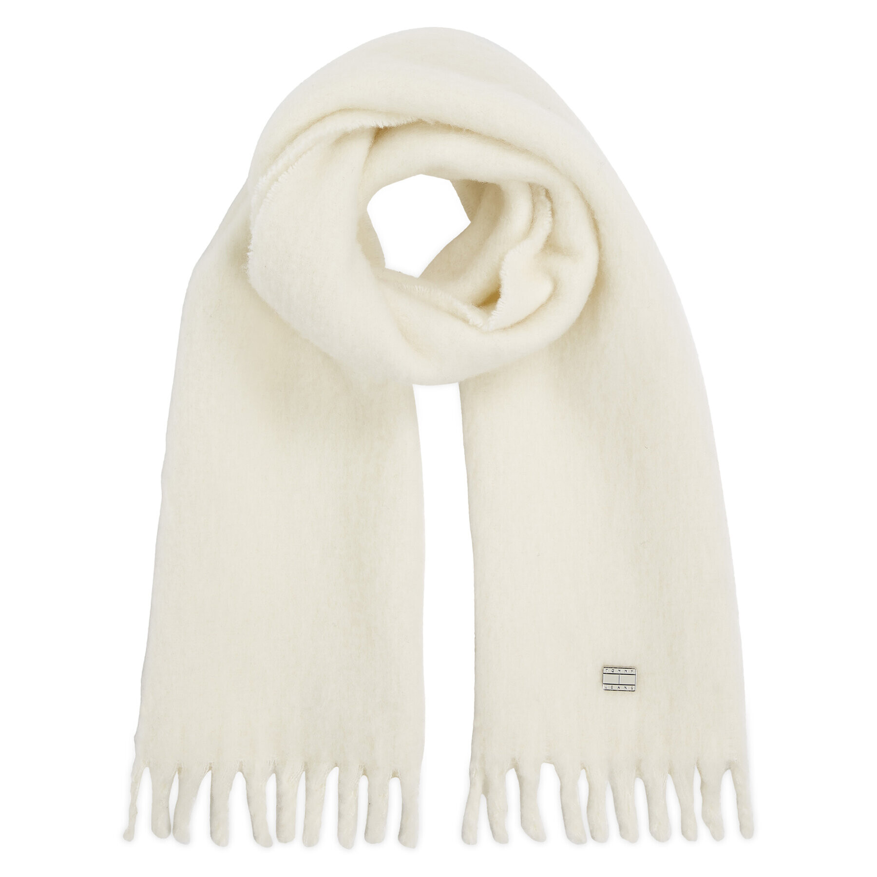 Tommy Jeans Šál Tjw Cosy Knit Scarf AW0AW15904 Écru - Pepit.cz