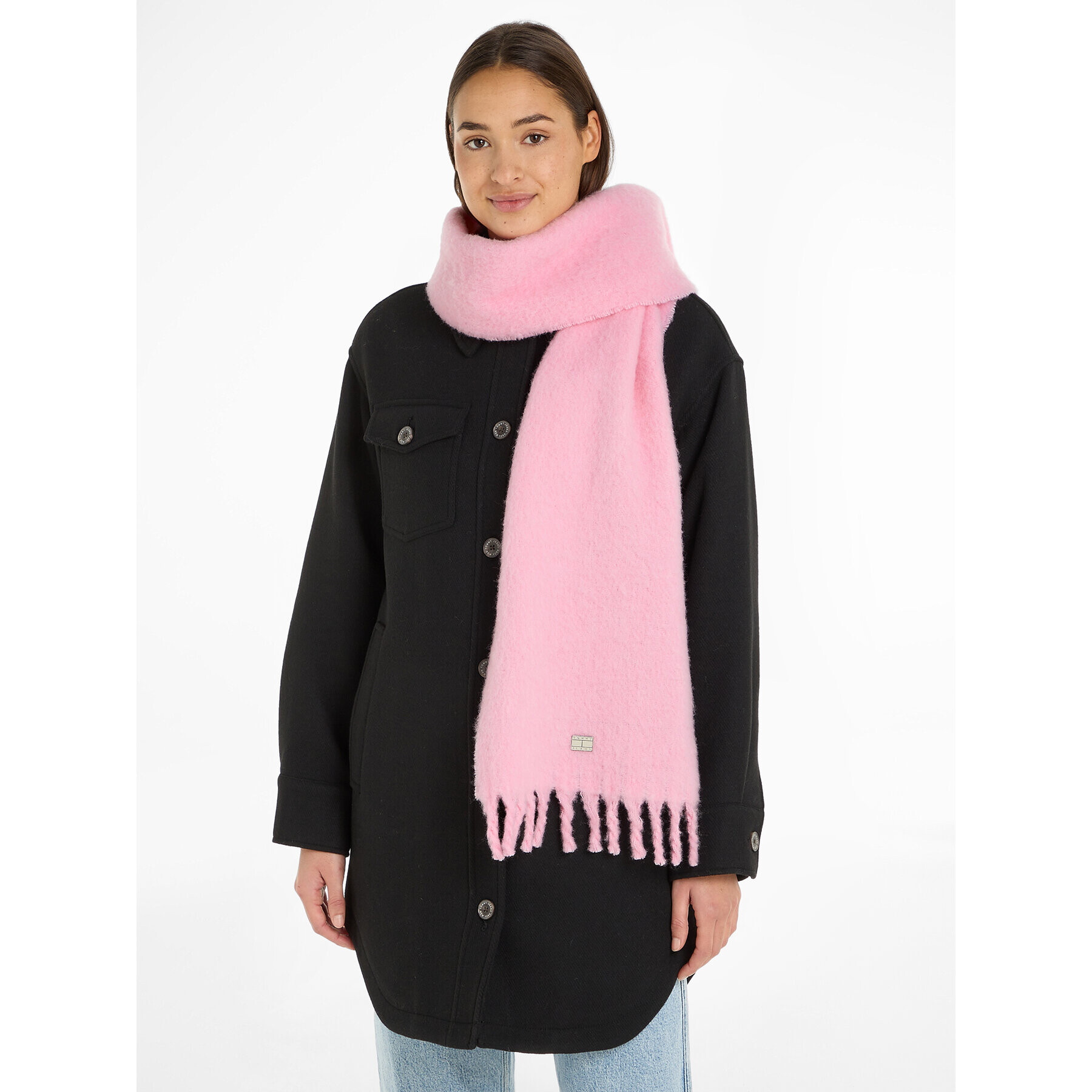 Tommy Jeans Šál Tjw Cosy Knit Scarf AW0AW15904 Růžová - Pepit.cz