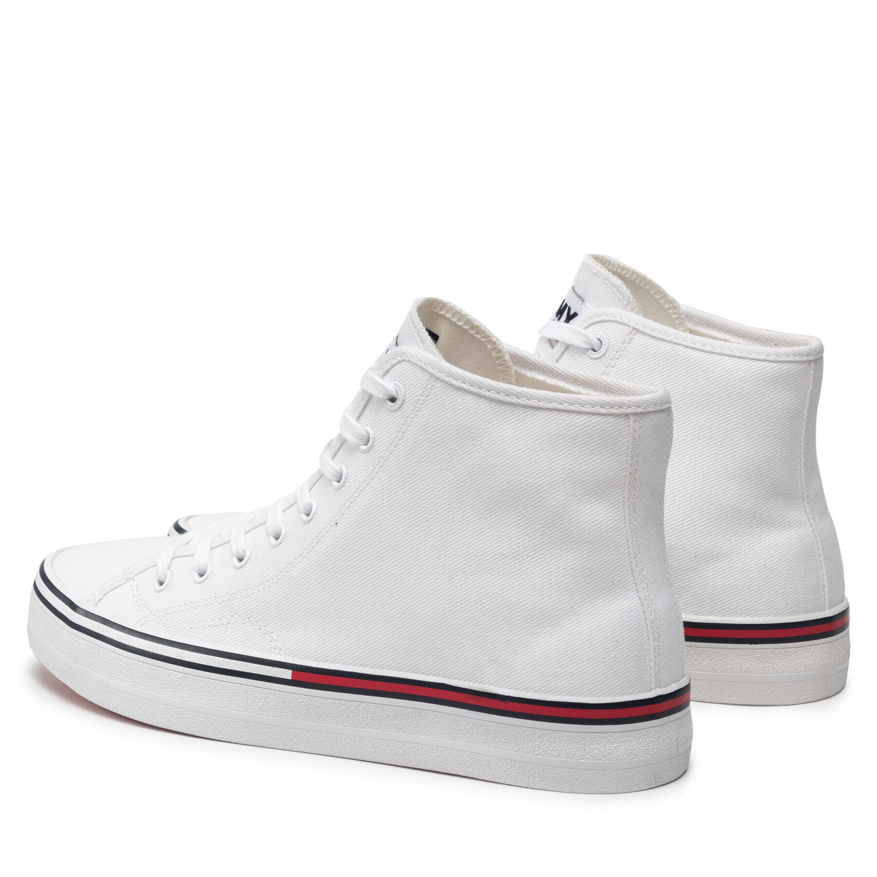 Tommy Jeans Sneakersy Essential Mid Cut EM0EM00967 Bílá - Pepit.cz