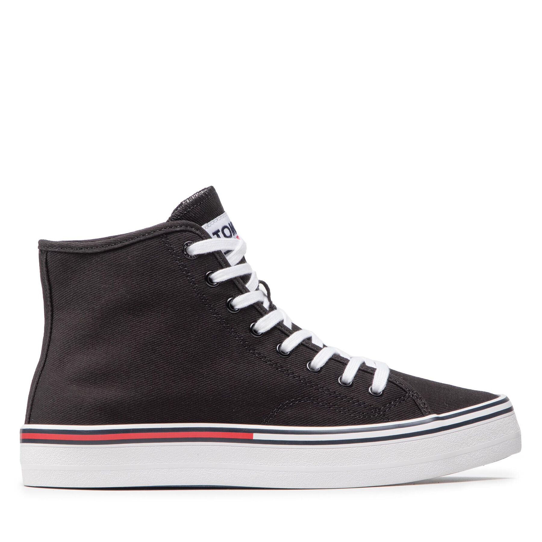 Tommy Jeans Sneakersy Essential Mid Cut EM0EM00967 Černá - Pepit.cz