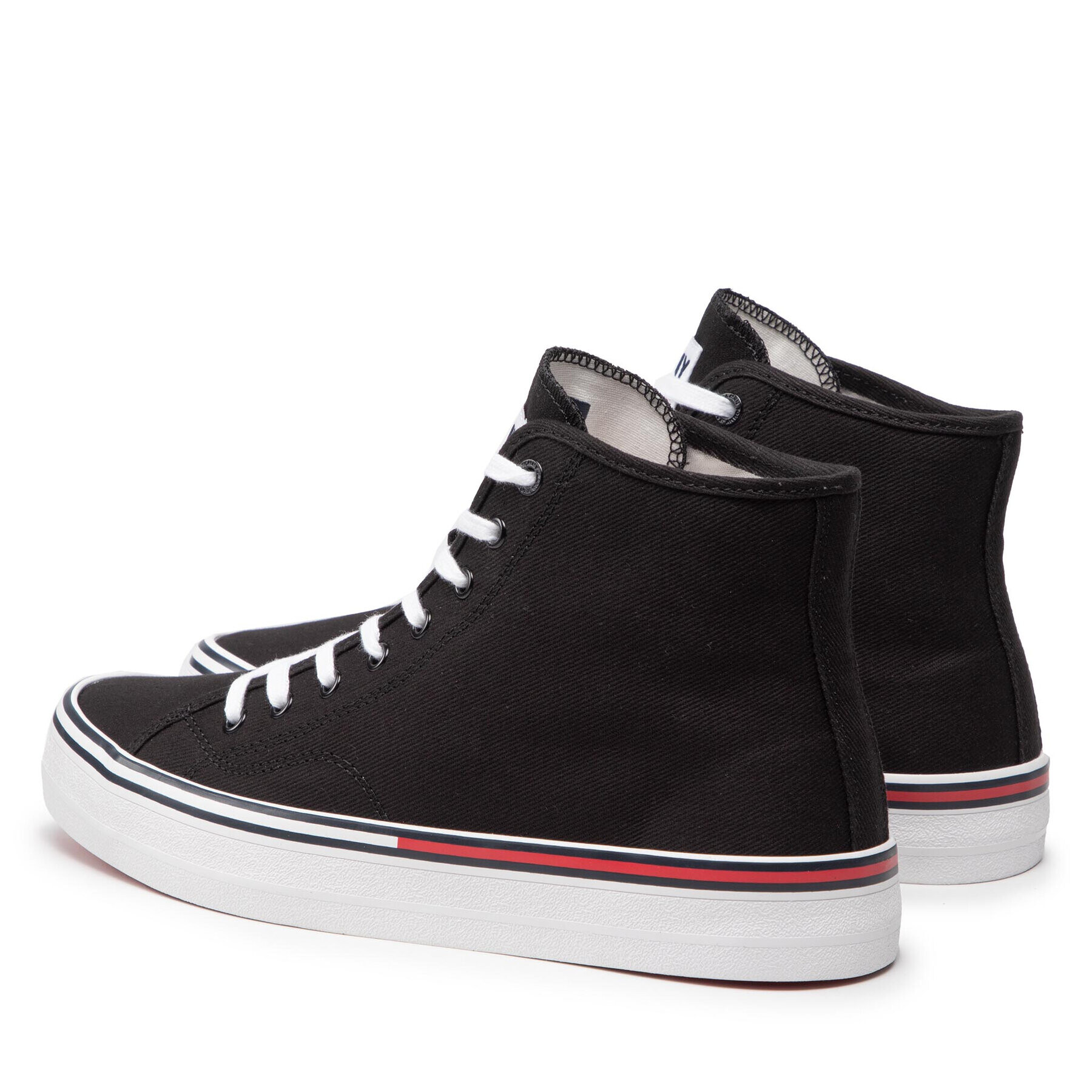 Tommy Jeans Sneakersy Essential Mid Cut EM0EM00967 Černá - Pepit.cz