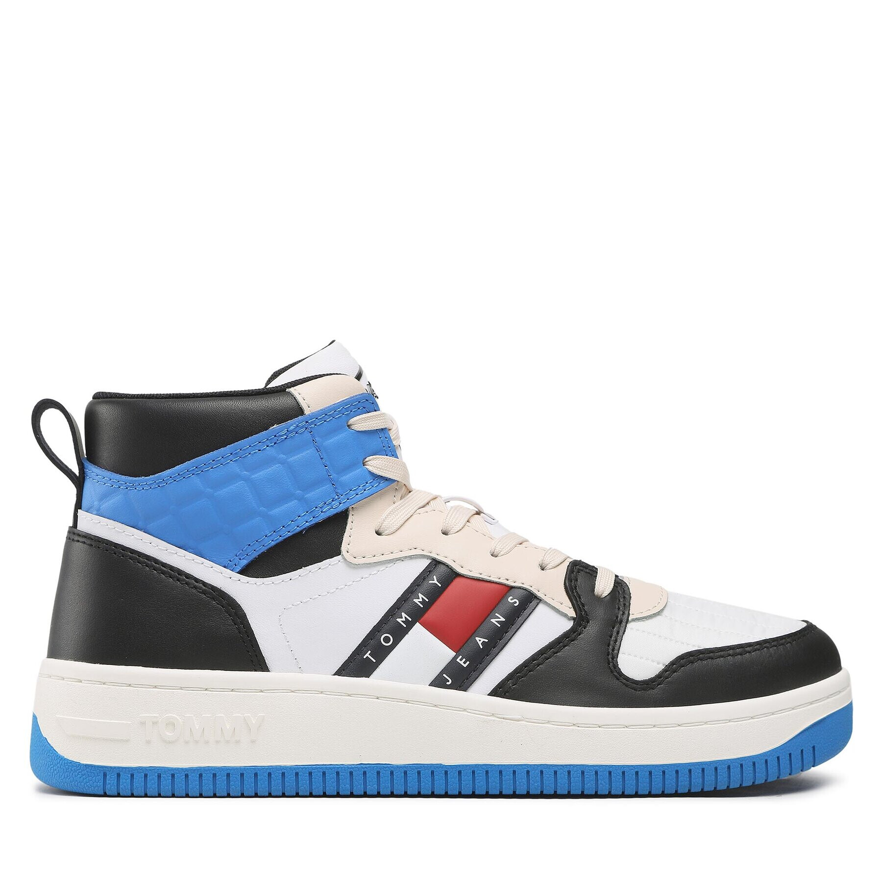 Tommy Jeans Sneakersy Mid Cut Basket EM0EM01075 Bílá - Pepit.cz