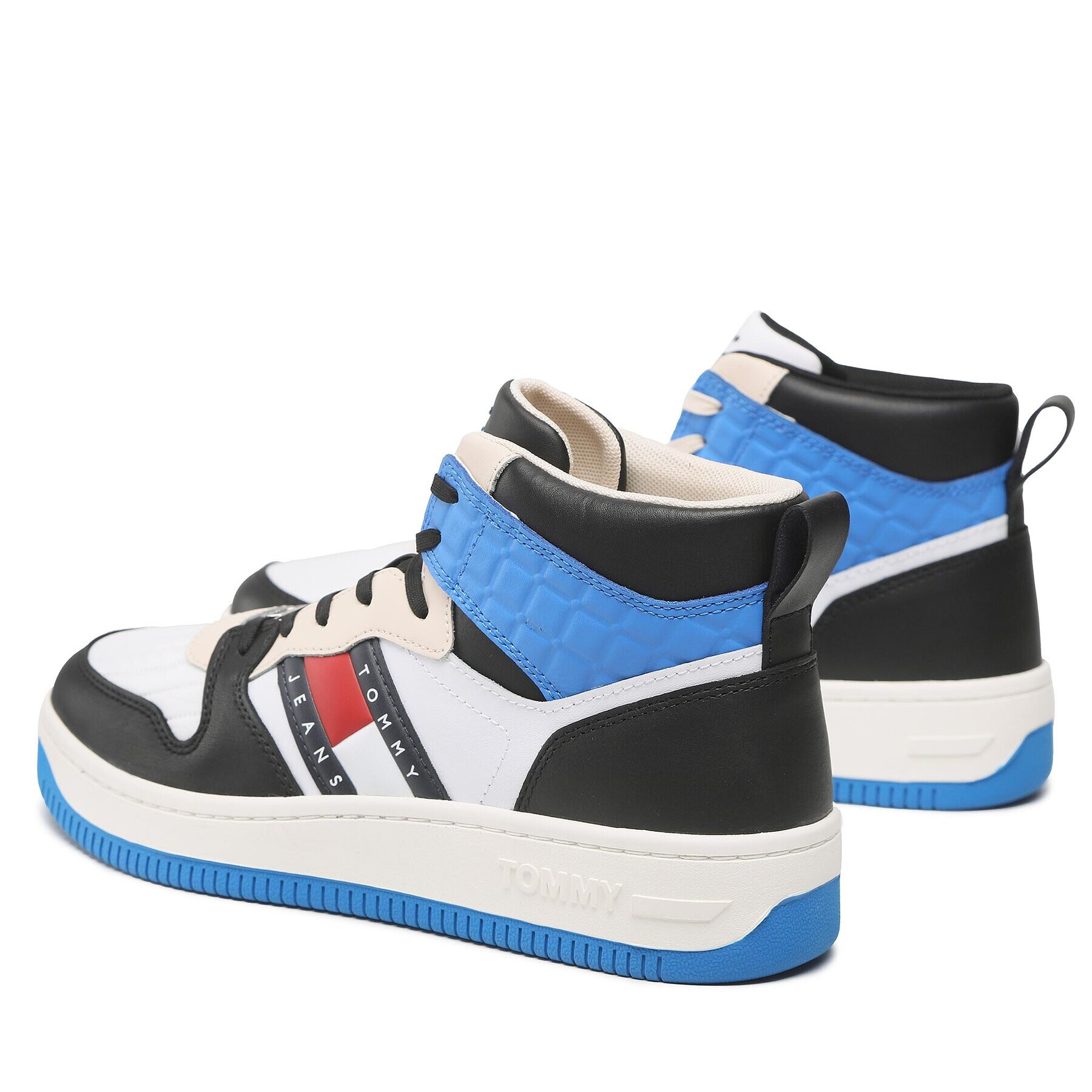 Tommy Jeans Sneakersy Mid Cut Basket EM0EM01075 Bílá - Pepit.cz