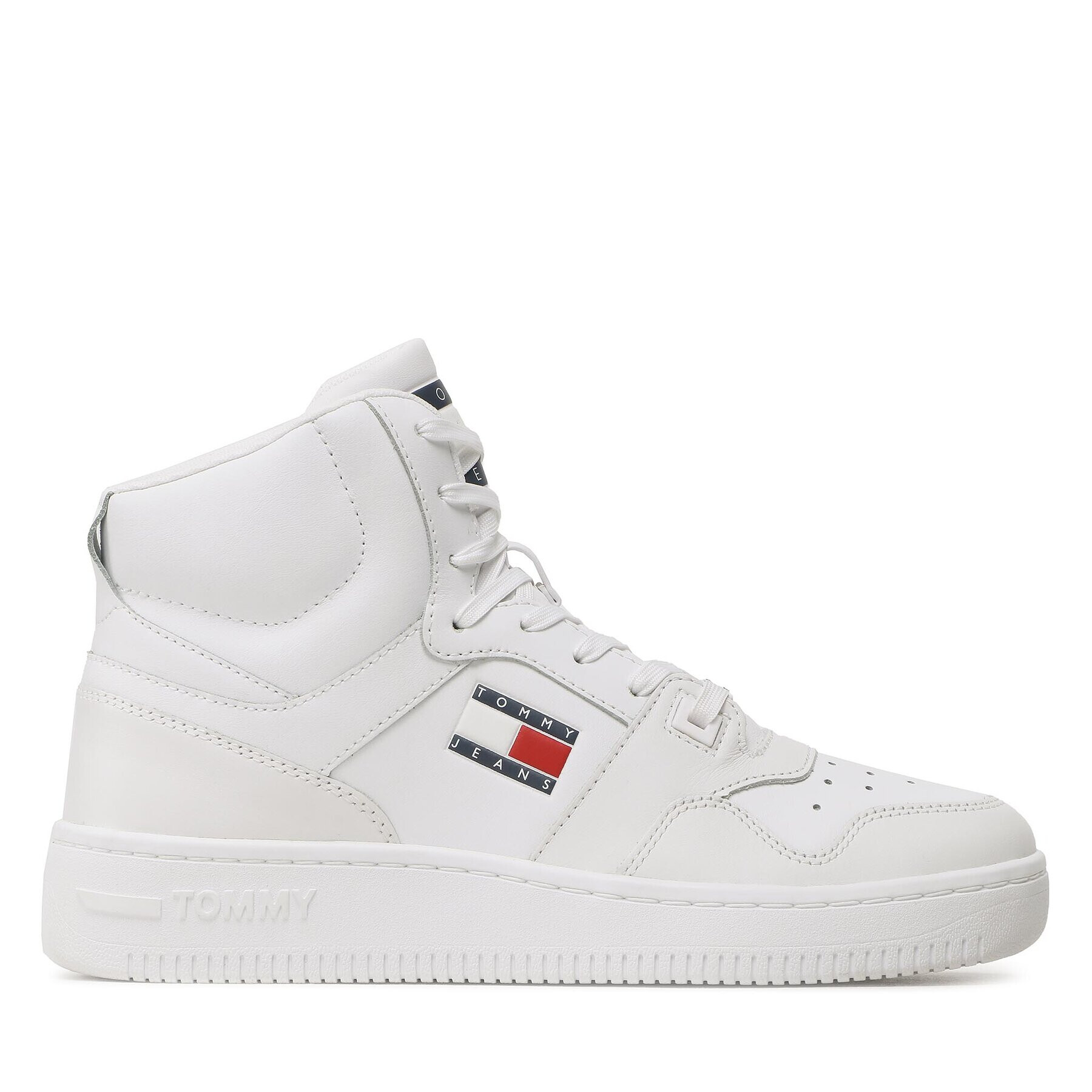 Tommy Jeans Sneakersy Mid Cut Basket EM0EM01164 Bílá - Pepit.cz