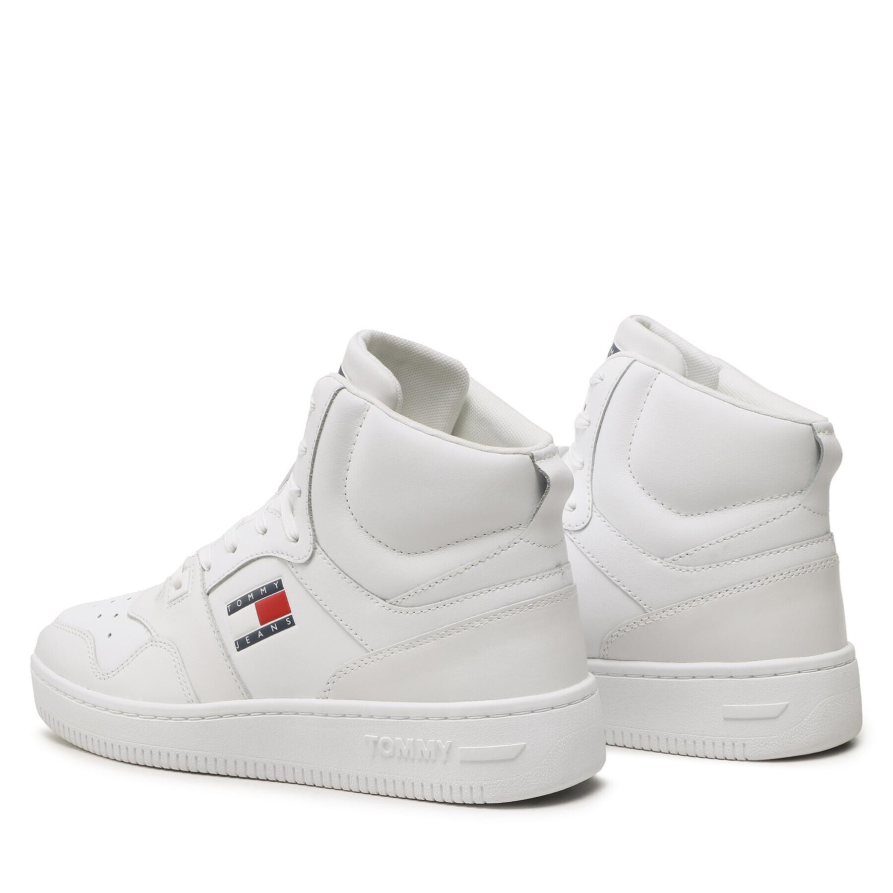 Tommy Jeans Sneakersy Mid Cut Basket EM0EM01164 Bílá - Pepit.cz