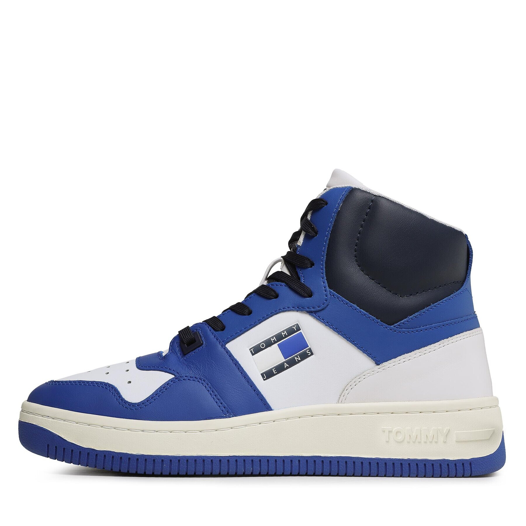 Tommy Jeans Sneakersy Mid Cut Basket EM0EM01164 Modrá - Pepit.cz