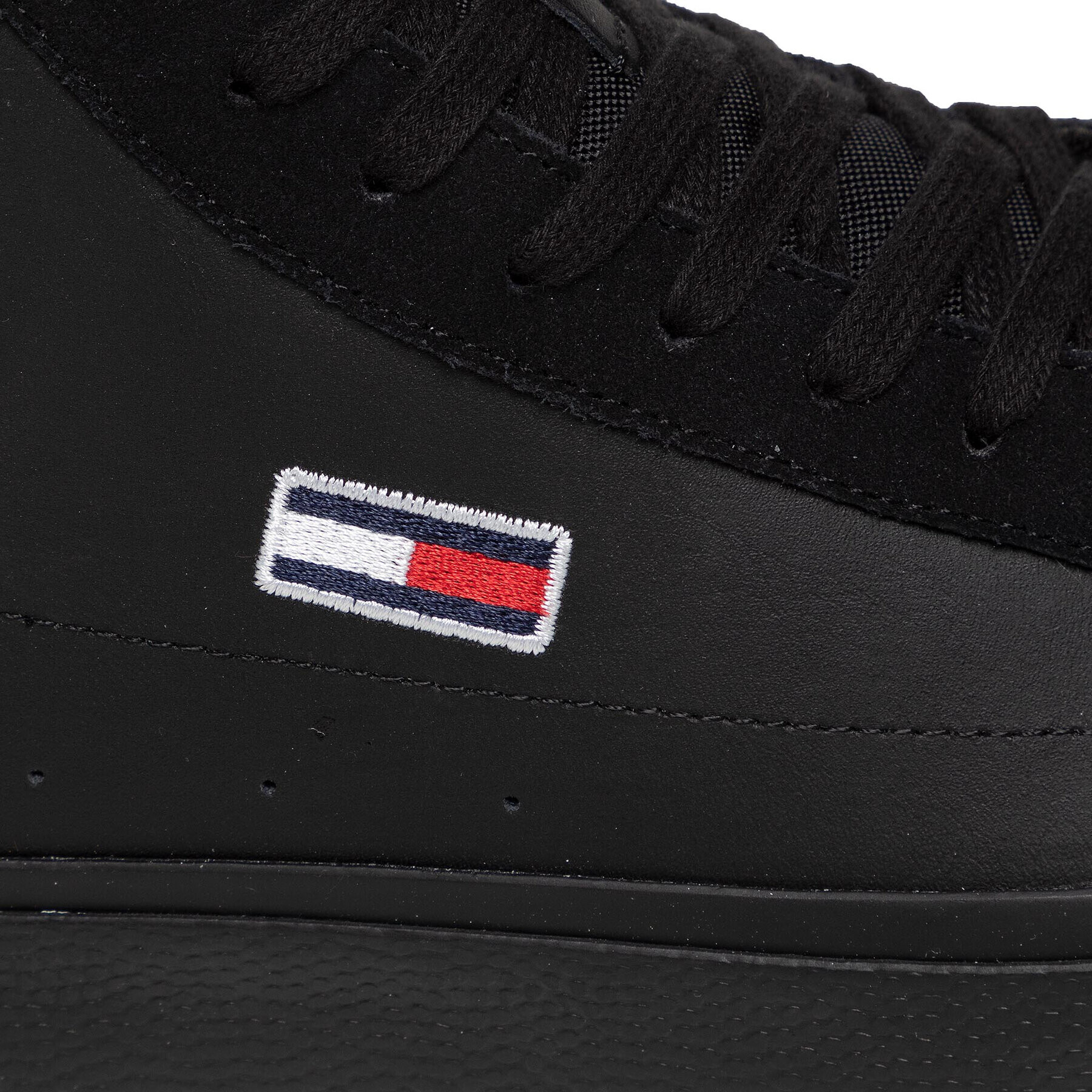 Tommy Jeans Sneakersy Retro Vulc High Tjm Leather Černá - Pepit.cz