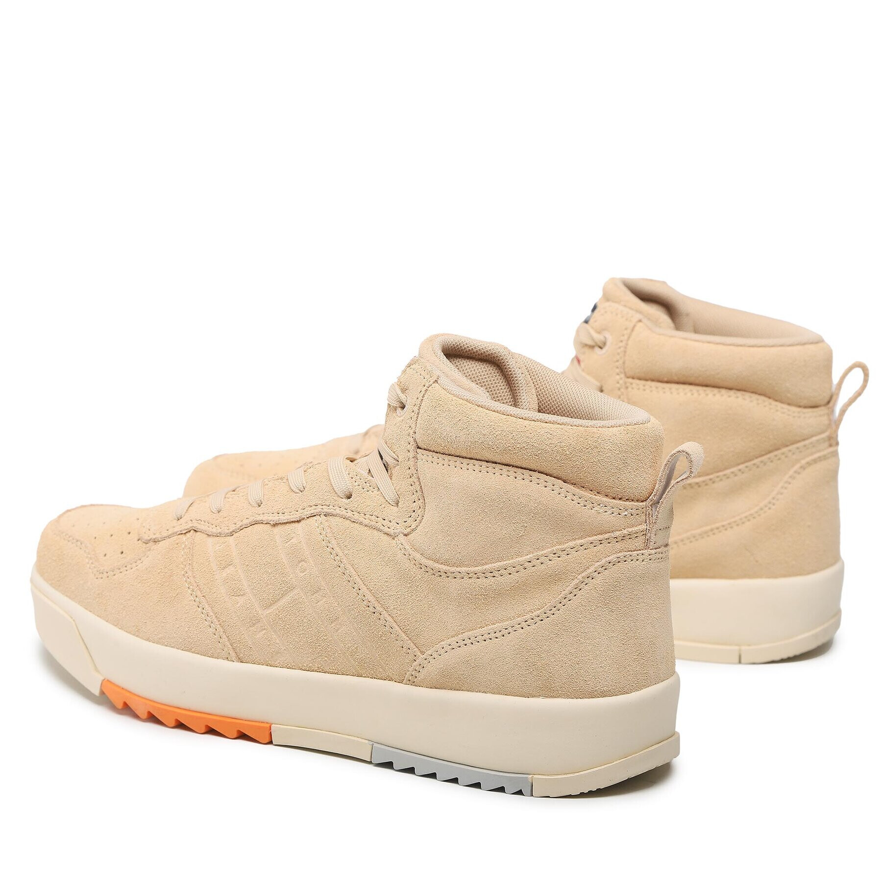 Tommy Jeans Sneakersy Suede Basket Midcut EM0EM01072 Béžová - Pepit.cz