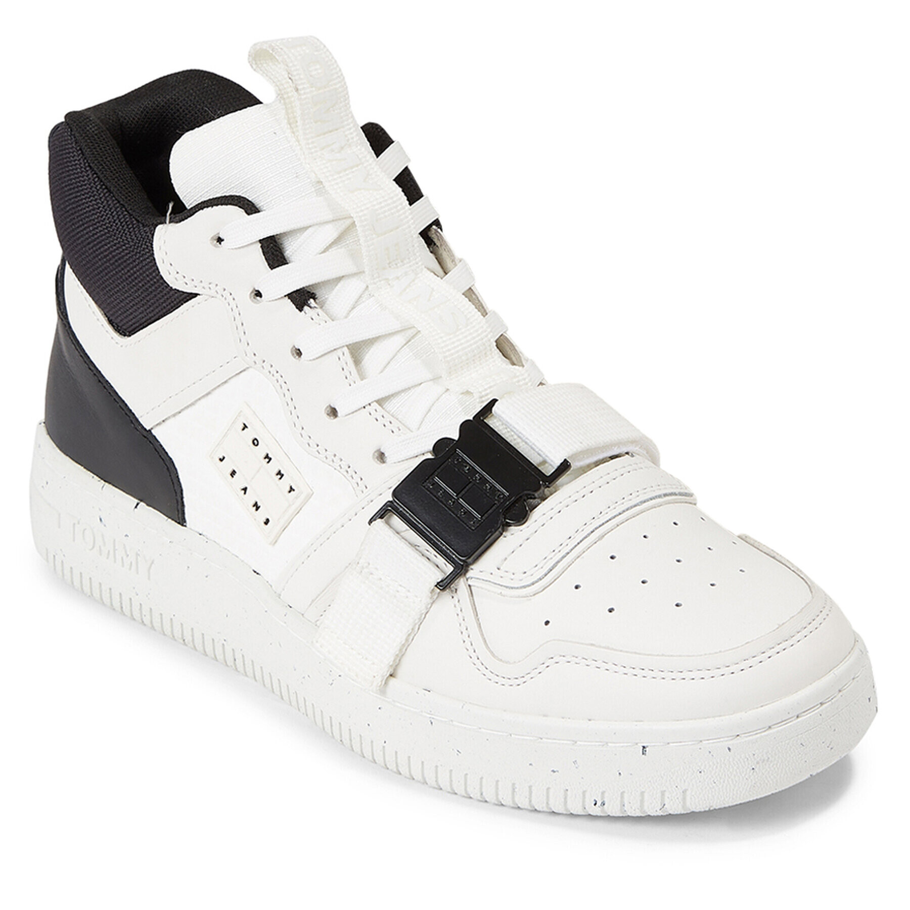 Tommy Jeans Sneakersy Tjm Basket Leather Buckle Mid EM0EM01288 Růžová - Pepit.cz