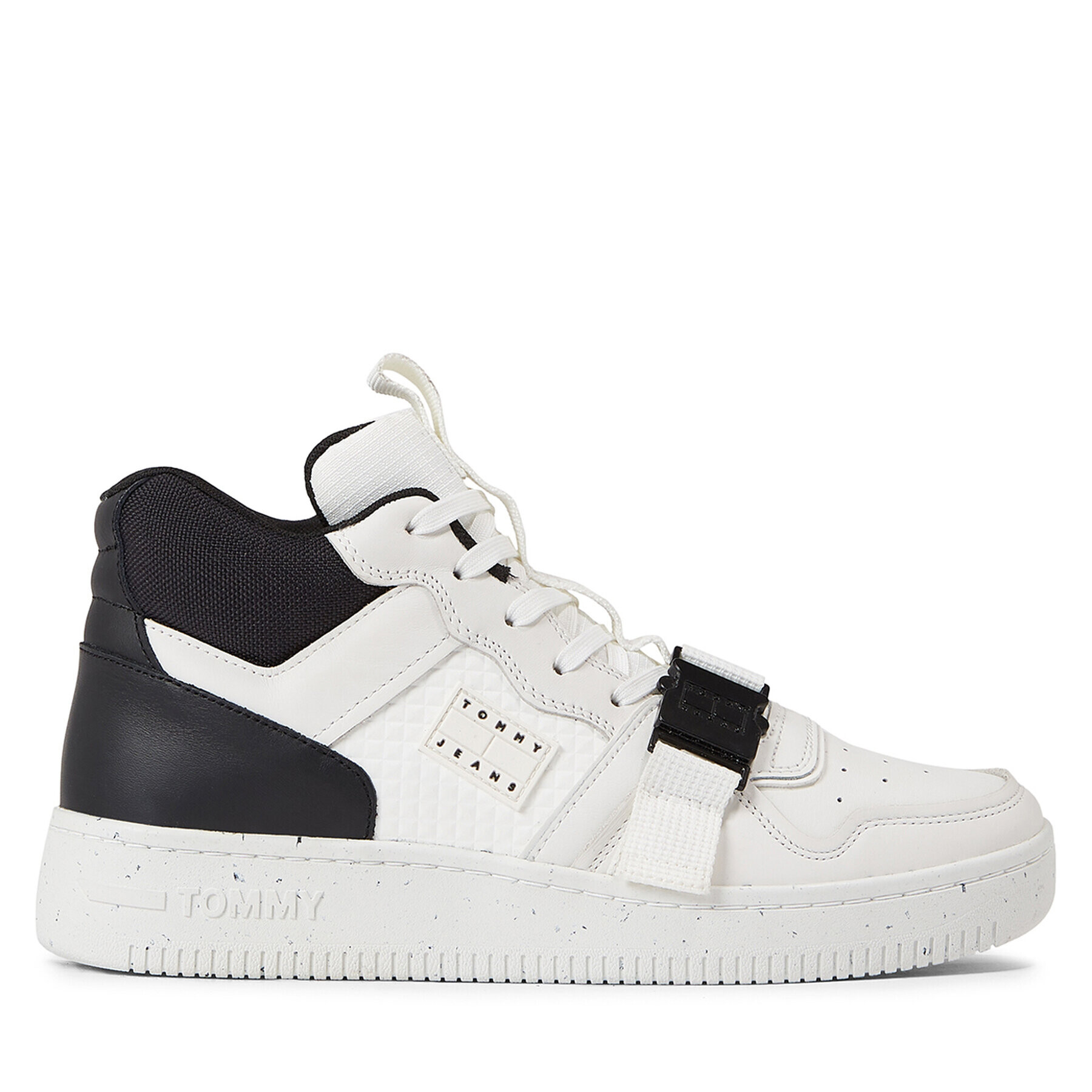 Tommy Jeans Sneakersy Tjm Basket Leather Buckle Mid EM0EM01288 Růžová - Pepit.cz