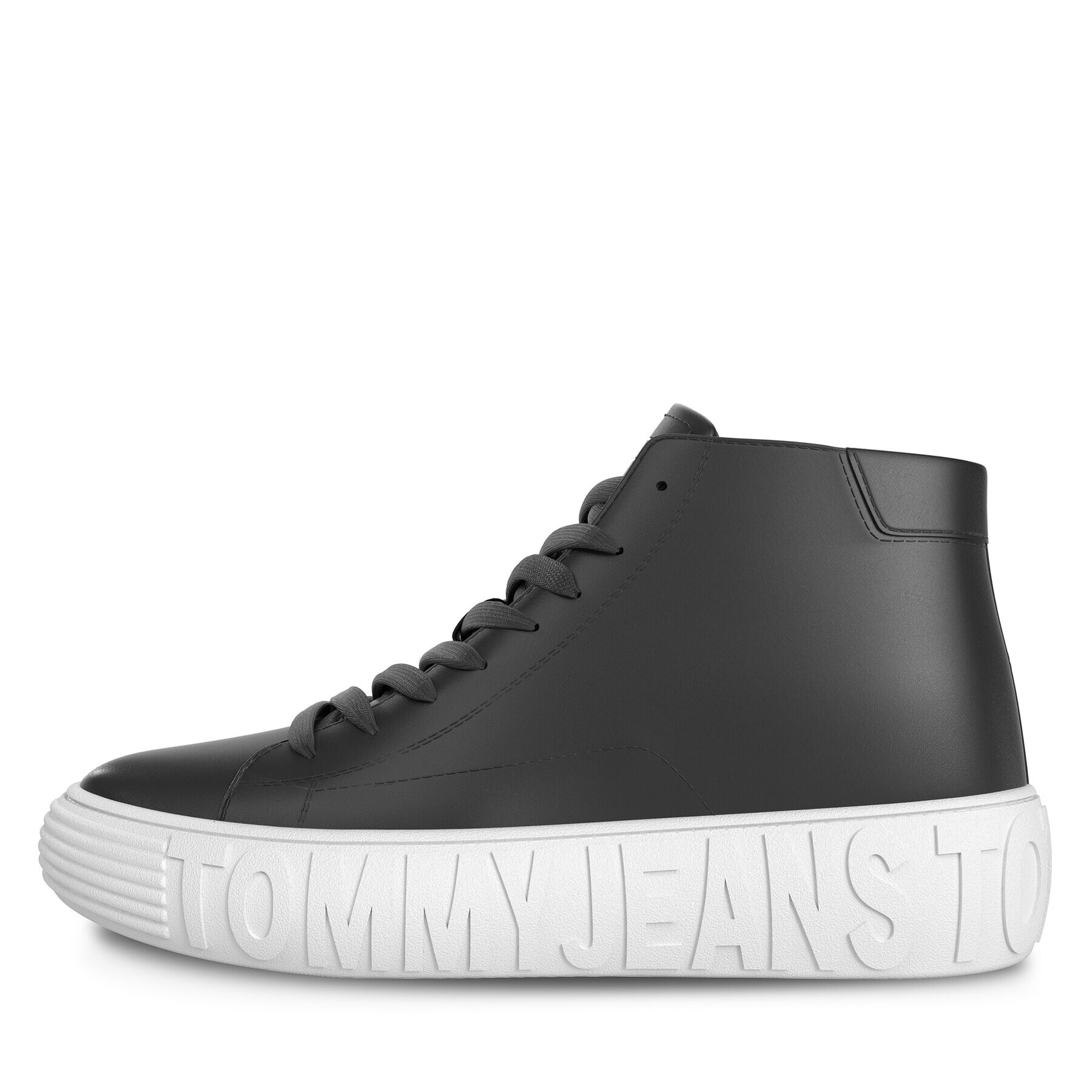 Tommy Jeans Sneakersy Tjm Leather Outsole Mid EM0EM01330 Černá - Pepit.cz