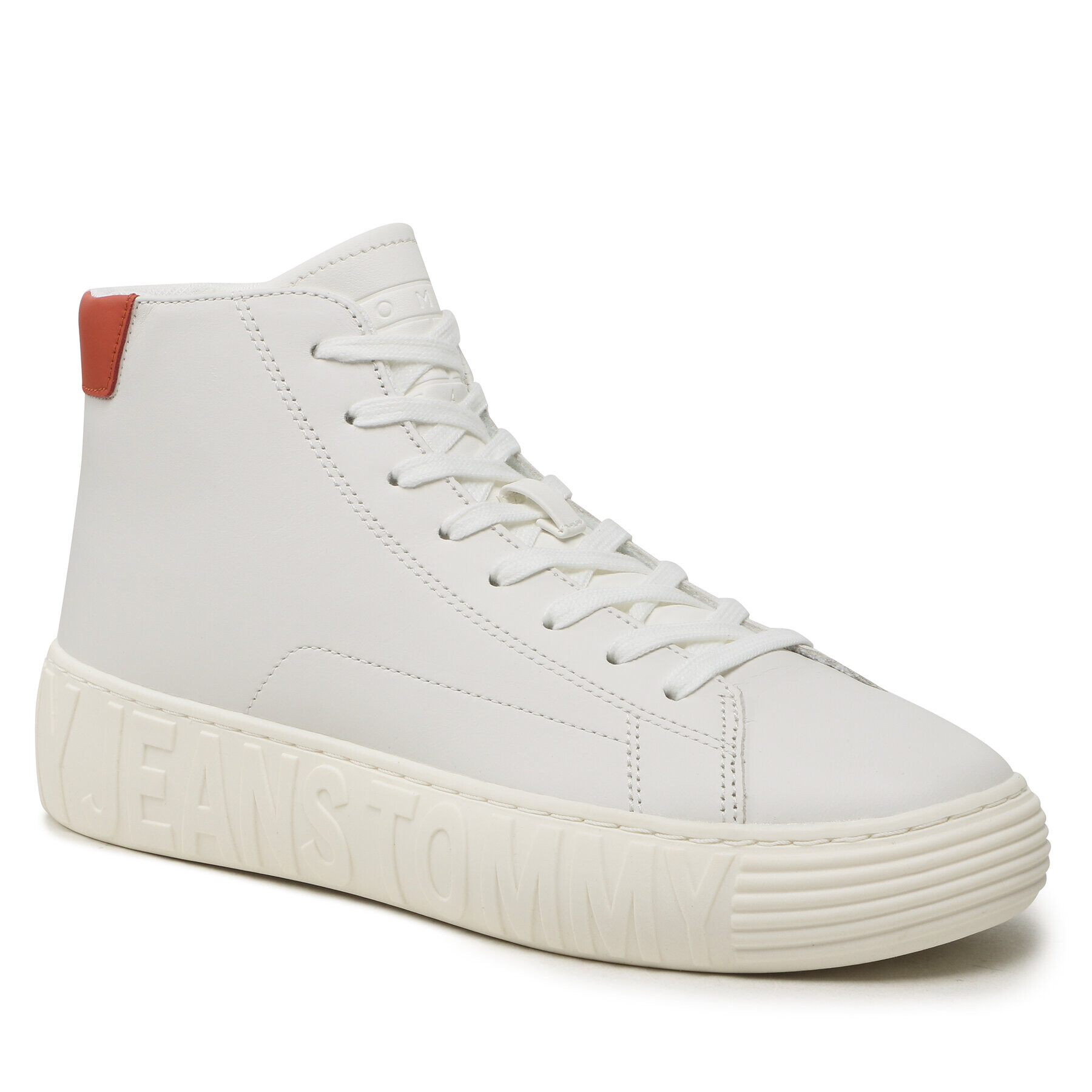 Tommy Jeans Sneakersy Tjm Outsole Mid Cut EM0EM01218 Bílá - Pepit.cz