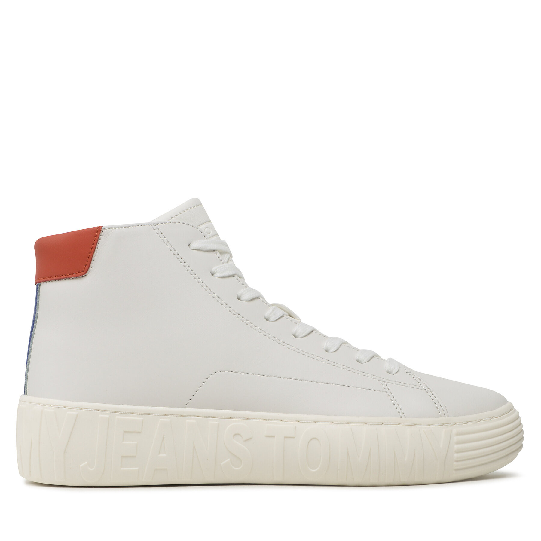 Tommy Jeans Sneakersy Tjm Outsole Mid Cut EM0EM01218 Bílá - Pepit.cz