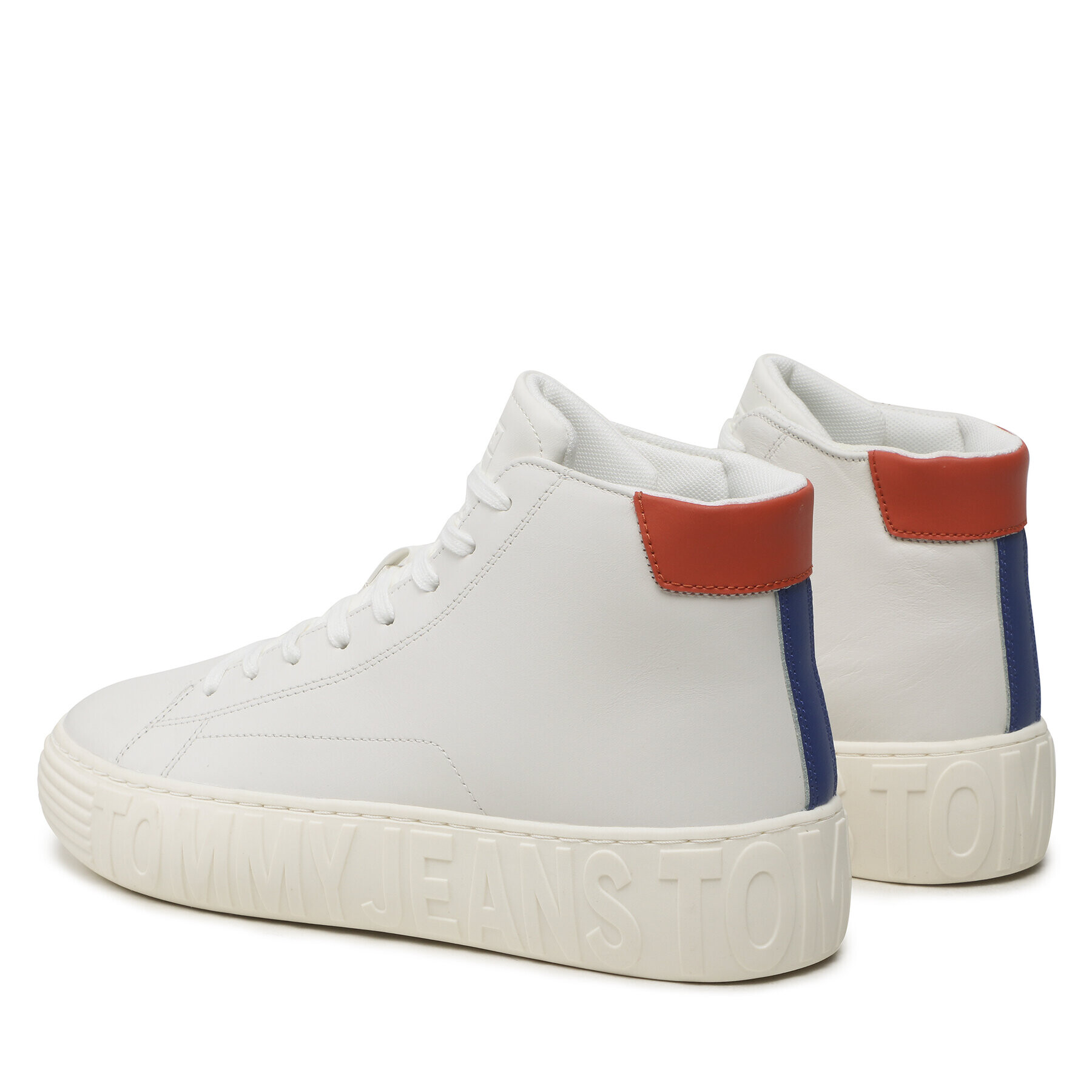 Tommy Jeans Sneakersy Tjm Outsole Mid Cut EM0EM01218 Bílá - Pepit.cz