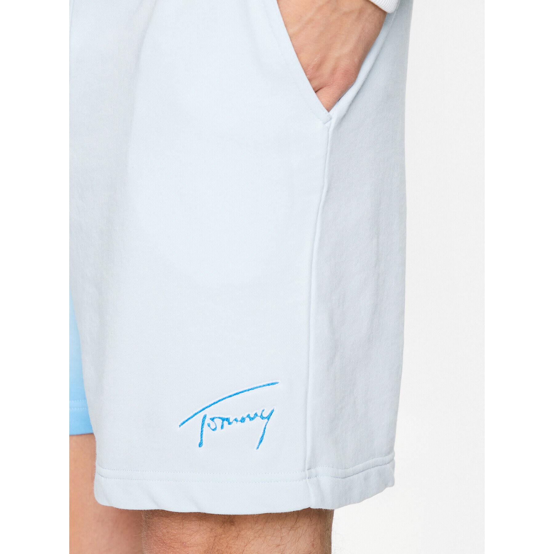 Tommy Jeans Sportovní kraťasy DM0DM16332 Modrá Relaxed Fit - Pepit.cz