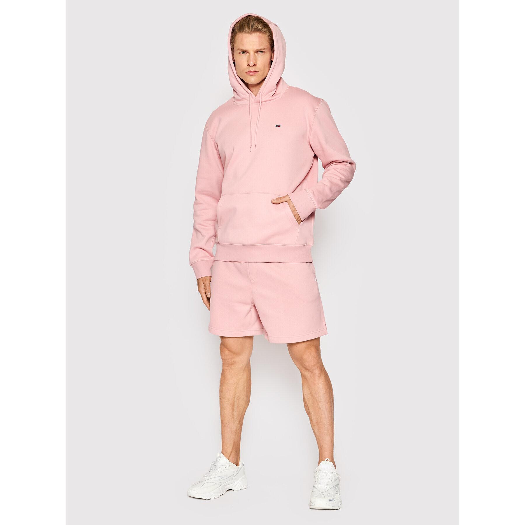 Tommy Jeans Sportovní kraťasy Fleece Beach DM0DM12953 Růžová Regular Fit - Pepit.cz