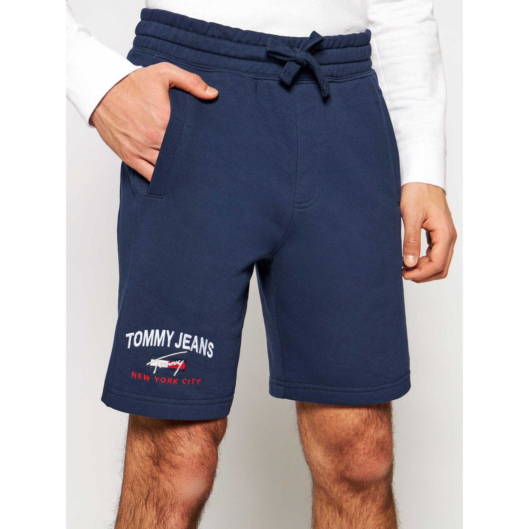 Tommy Jeans Sportovní kraťasy Timeless DM0DM10741 Tmavomodrá Regular Fit - Pepit.cz