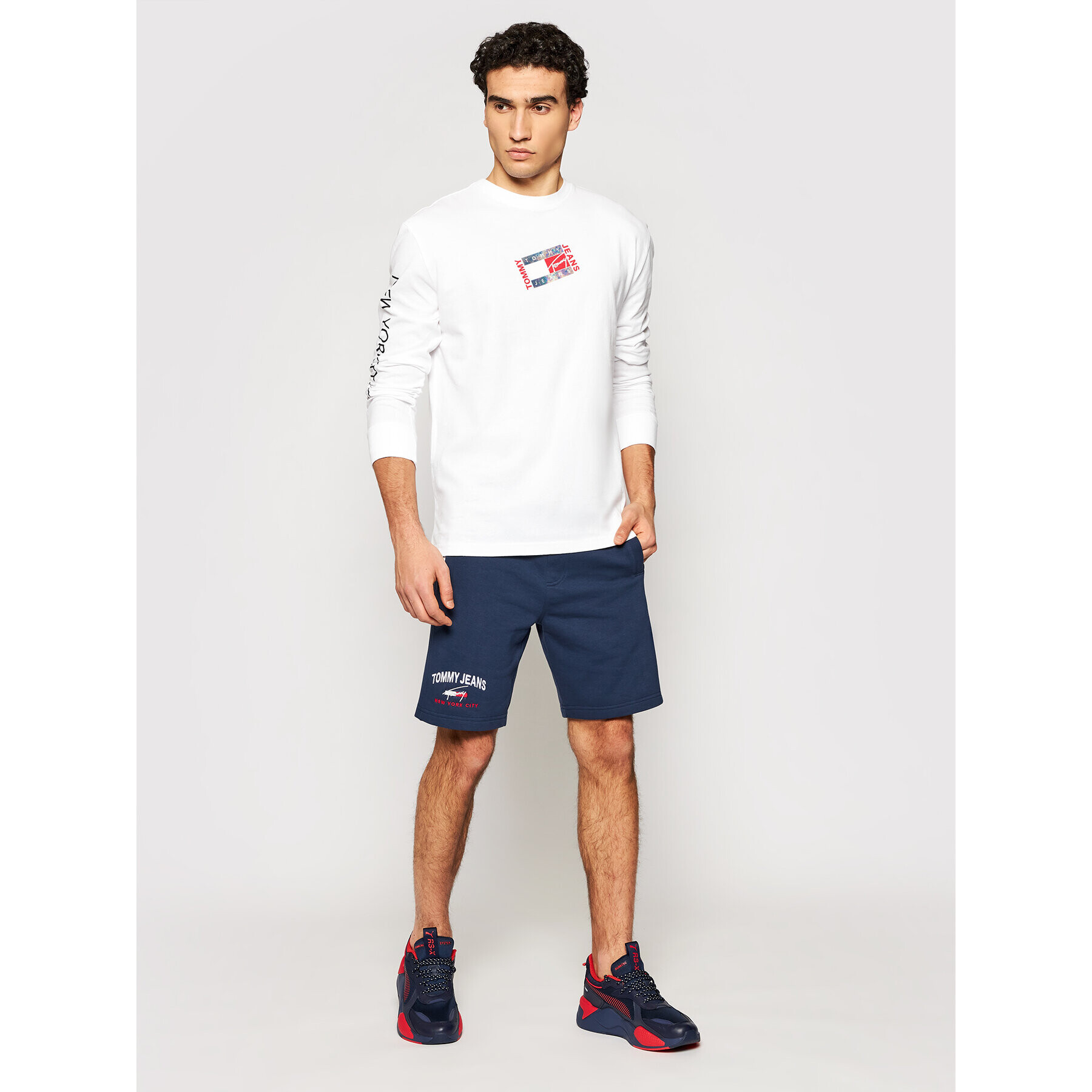 Tommy Jeans Sportovní kraťasy Timeless DM0DM10741 Tmavomodrá Regular Fit - Pepit.cz