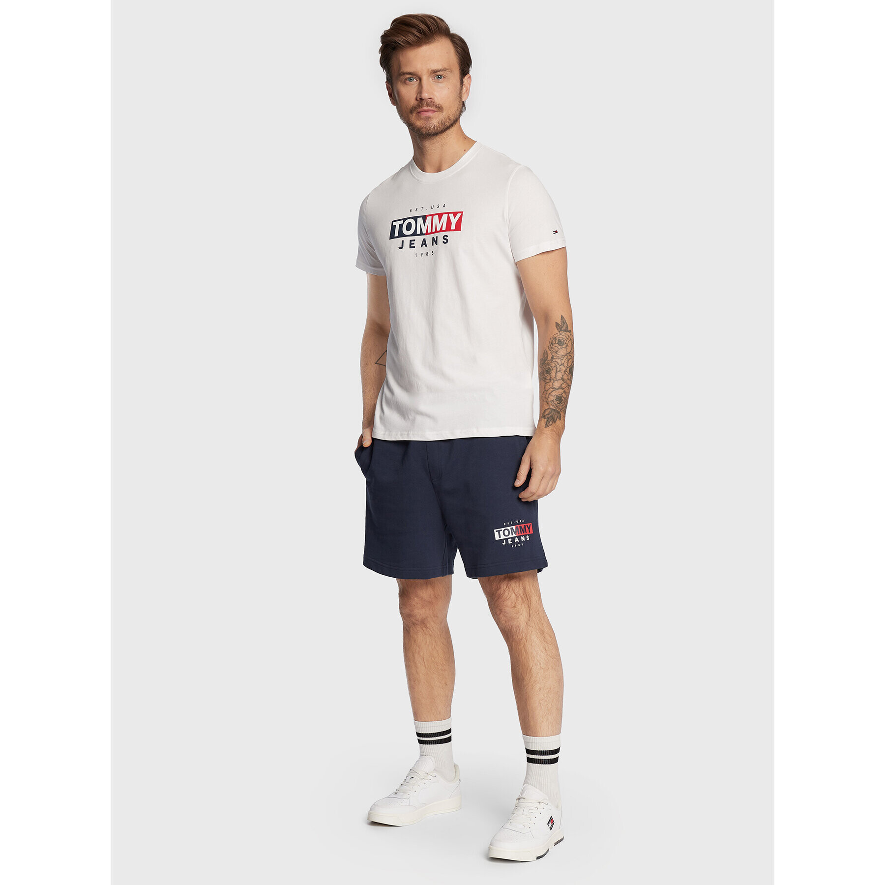 Tommy Jeans Sportovní kraťasy Tjm Entry Flag DM0DM14271 Tmavomodrá Regular Fit - Pepit.cz