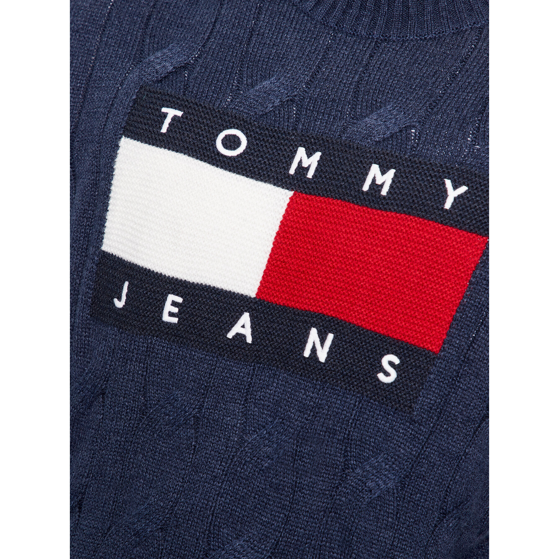 Tommy Jeans Svetr Flag DM0DM17762 Tmavomodrá Relaxed Fit - Pepit.cz