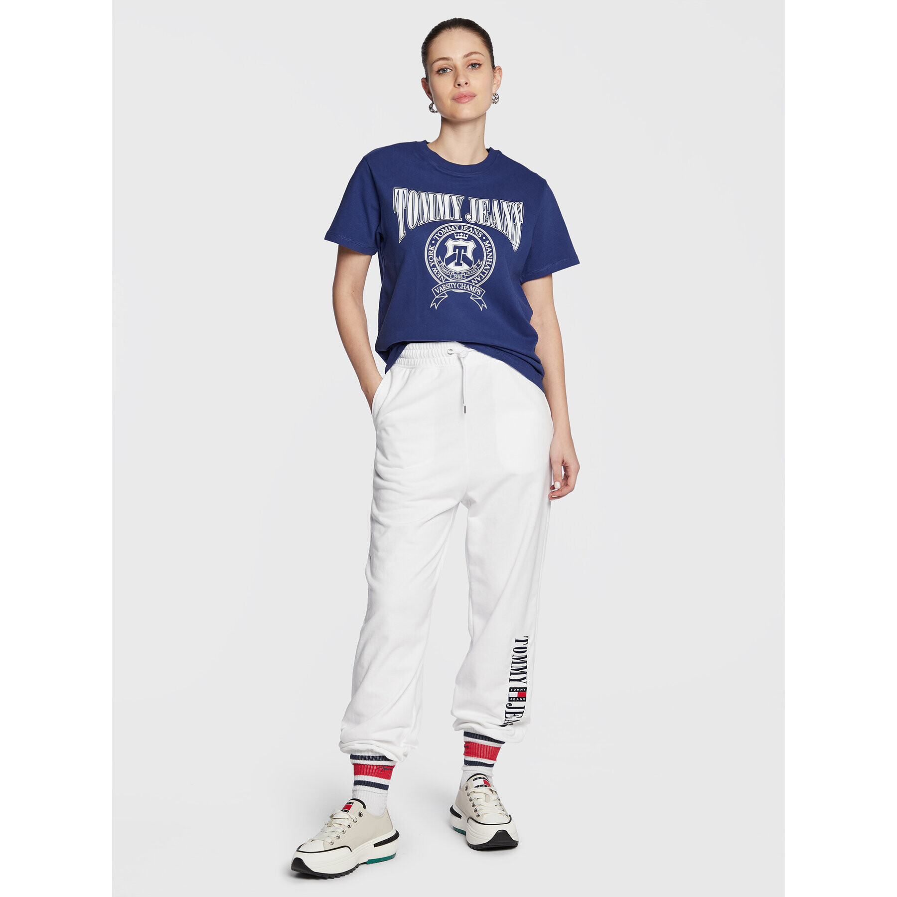 Tommy Jeans T-Shirt Varsity DW0DW14919 Tmavomodrá Loose Fit - Pepit.cz