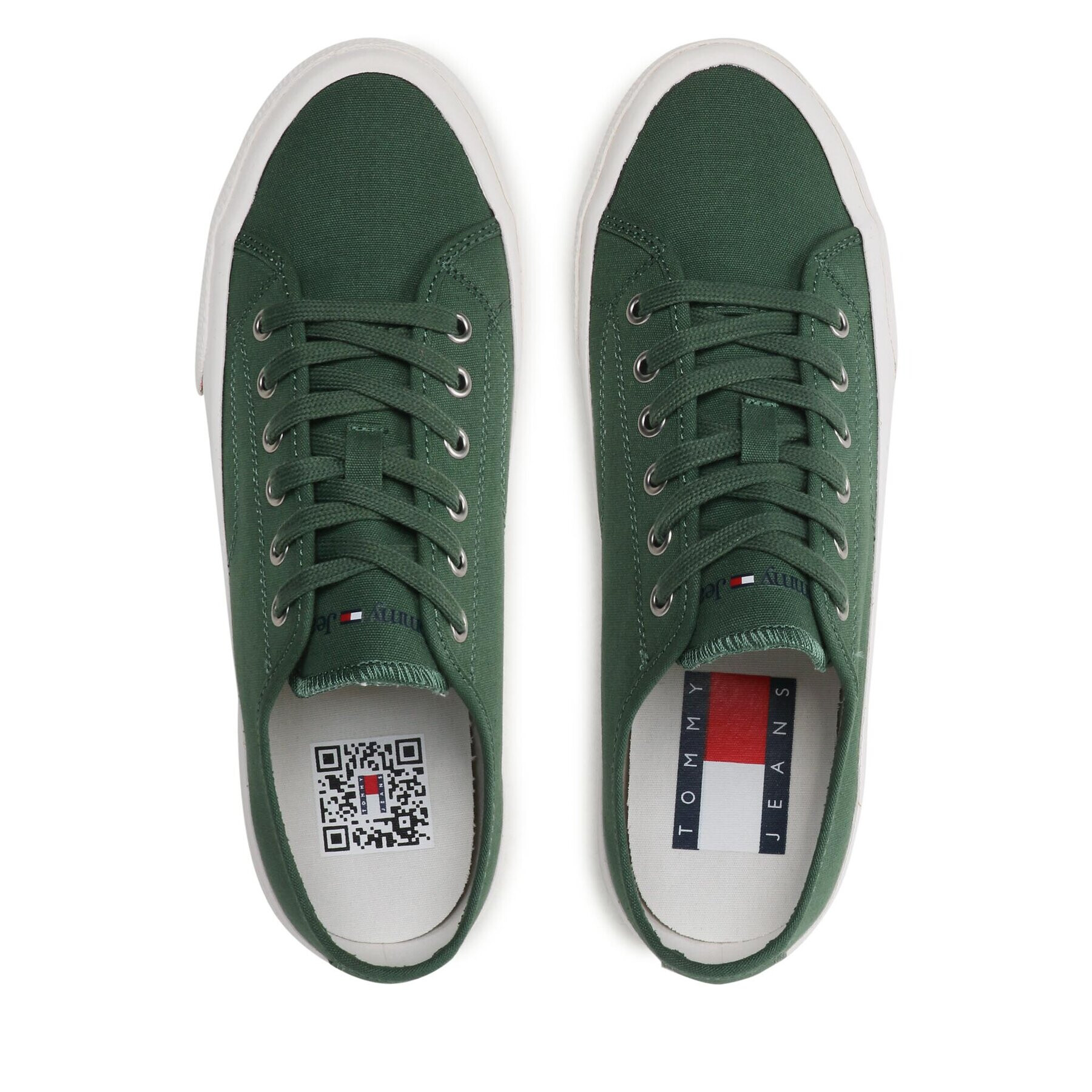 Tommy Jeans Tenisky Canvas Sneaker EM0EM01299 Zelená - Pepit.cz