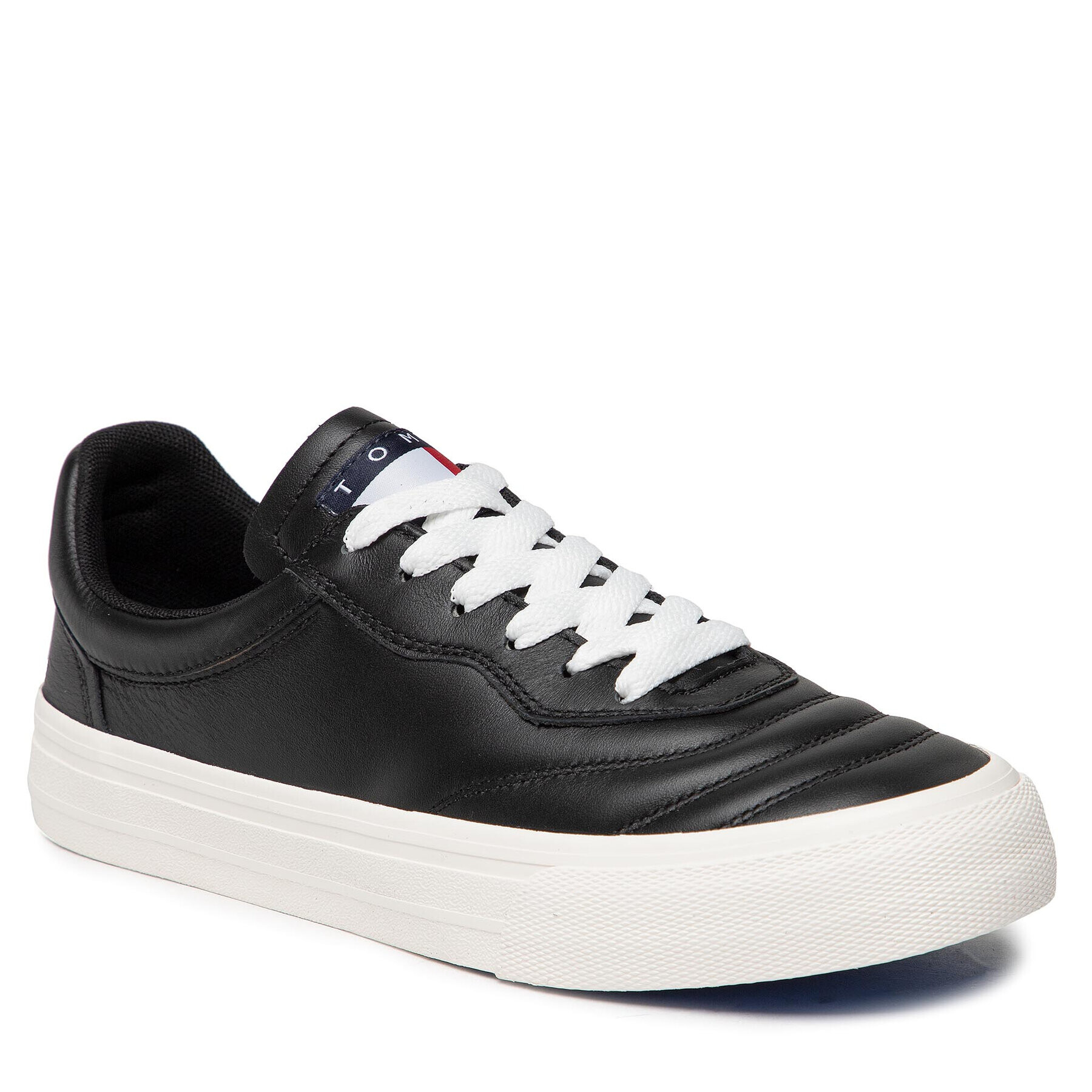 Tommy Jeans Tenisky Leather Soccer Vulc EM0EM01026 Černá - Pepit.cz