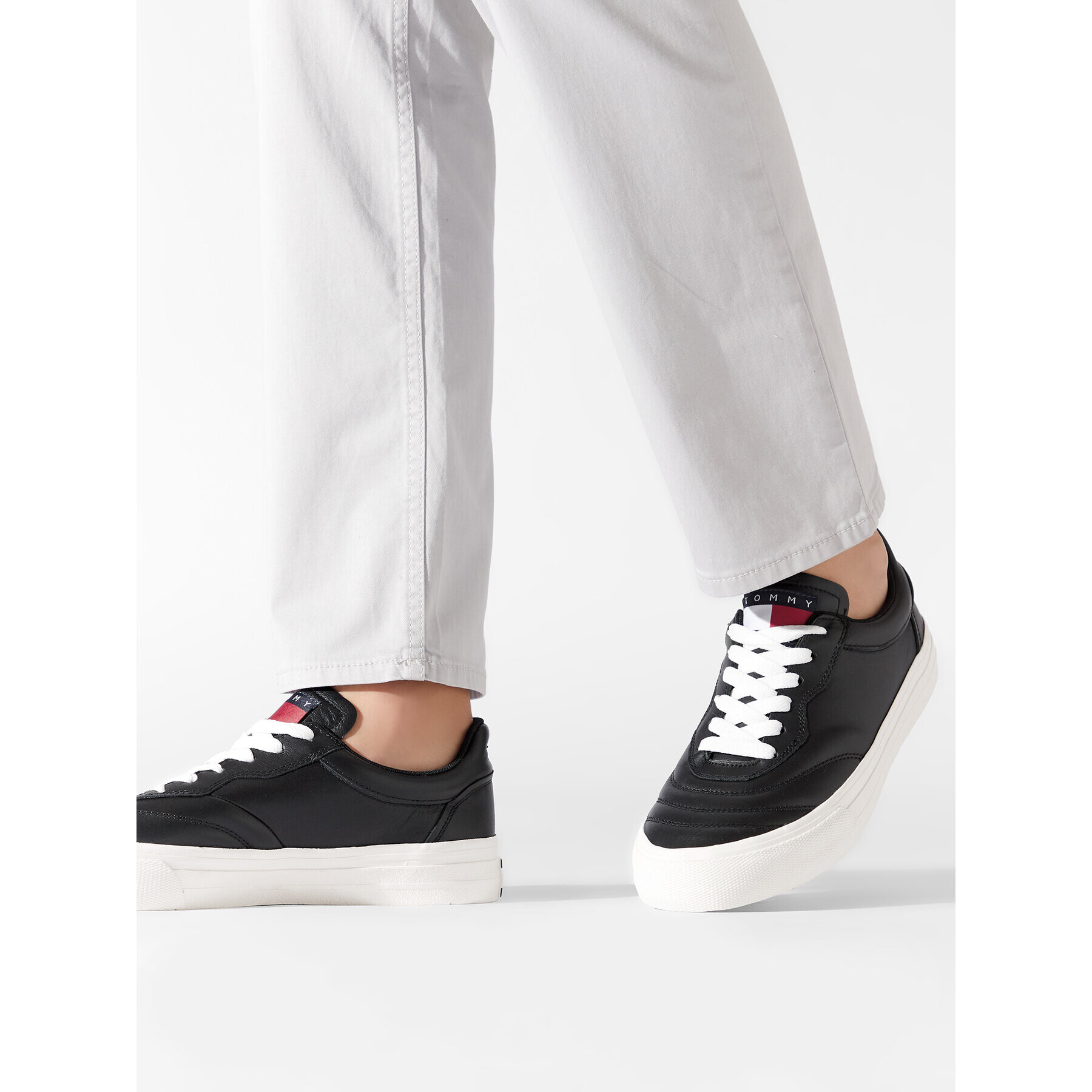 Tommy Jeans Tenisky Leather Soccer Vulc EM0EM01026 Černá - Pepit.cz