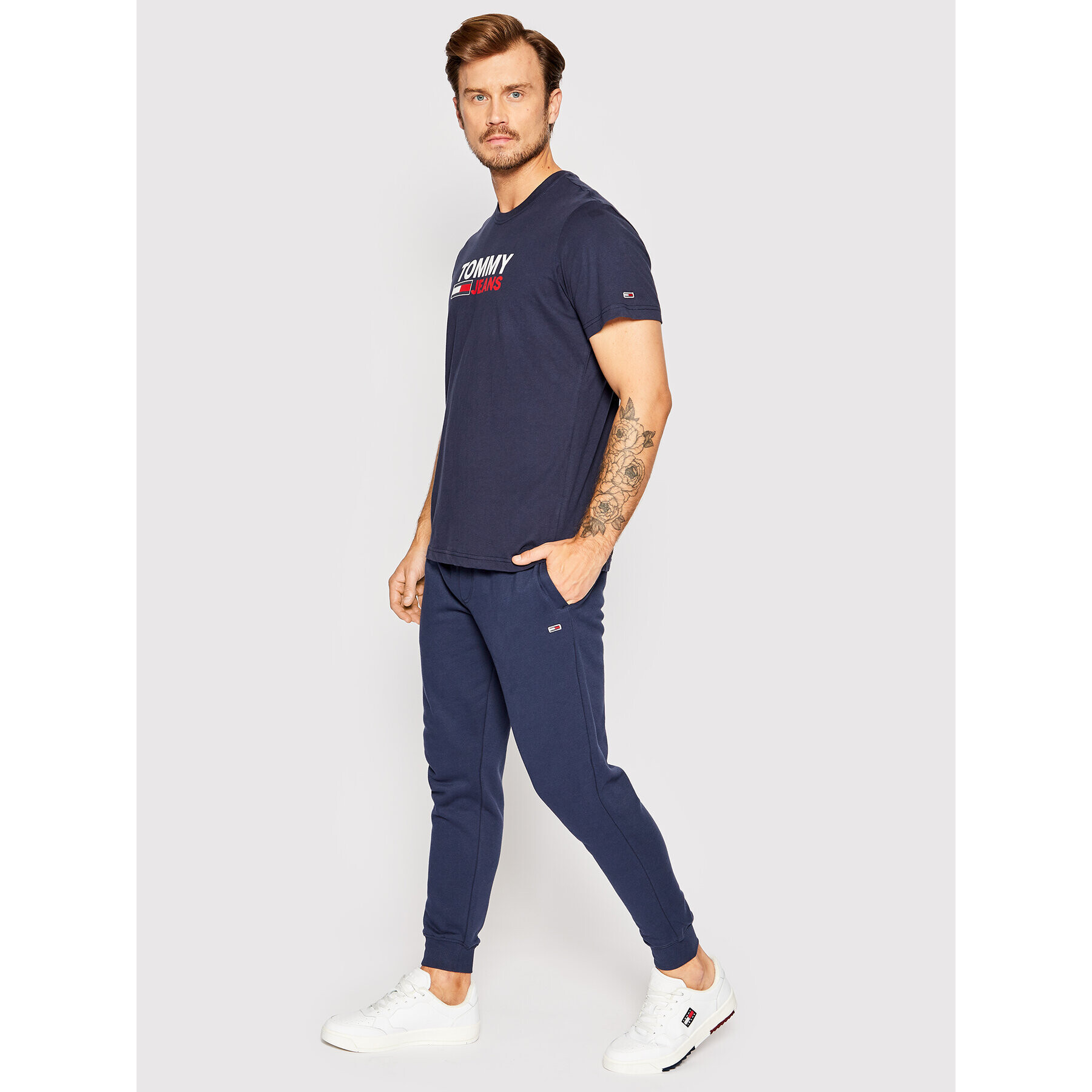 Tommy Jeans Teplákové kalhoty DM0DM15380 Tmavomodrá Slim Fit - Pepit.cz