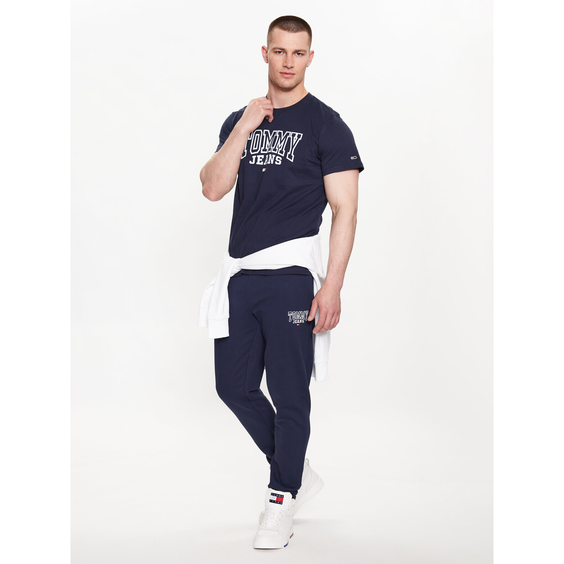 Tommy Jeans Teplákové kalhoty DM0DM16782 Tmavomodrá Slim Fit - Pepit.cz