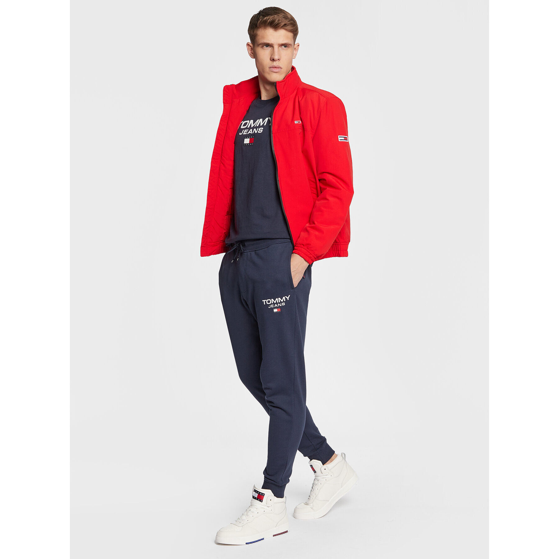 Tommy Jeans Teplákové kalhoty Entry DM0DM15791 Tmavomodrá Slim Fit - Pepit.cz