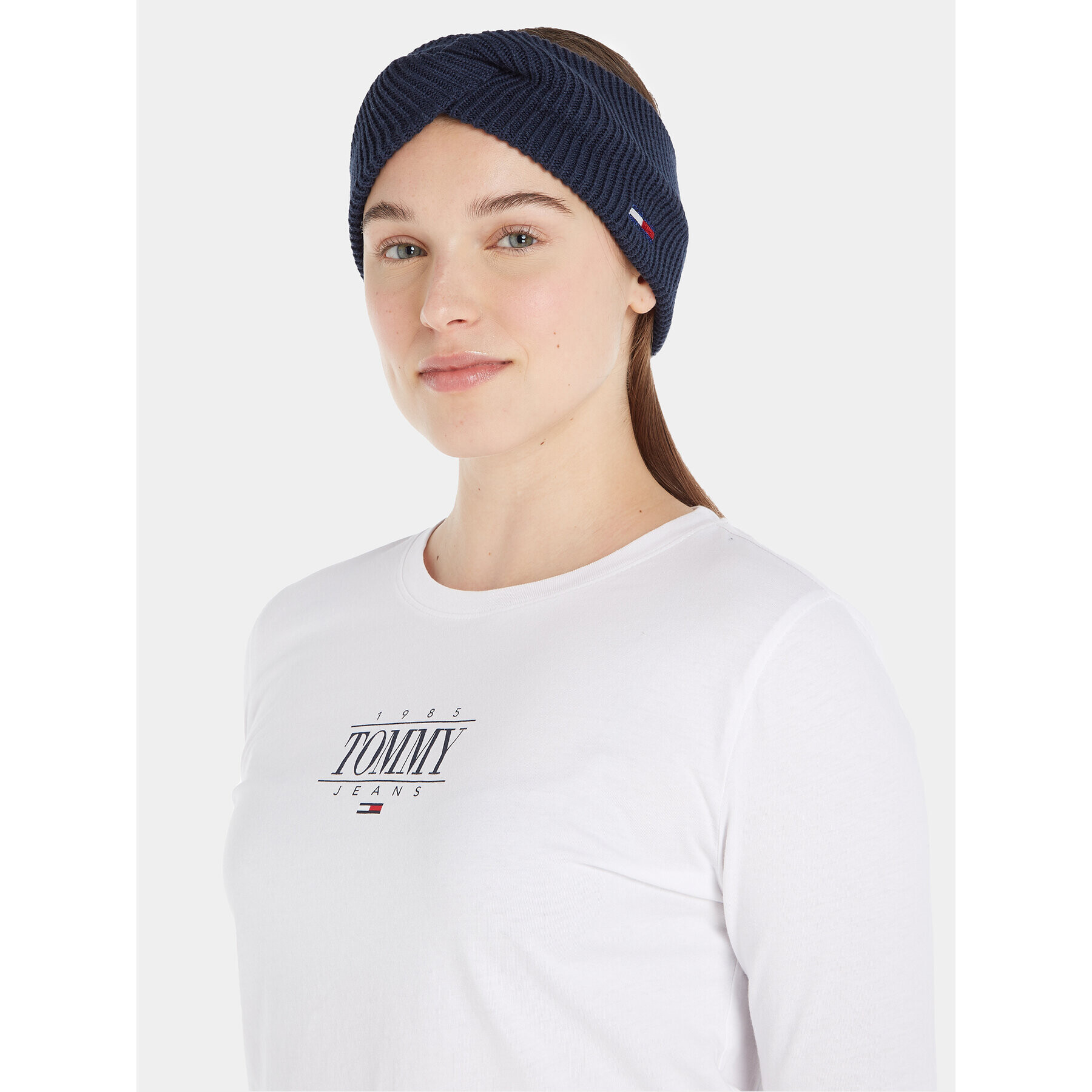 Tommy Jeans Textilní čelenka Tjw Flag Headband AW0AW15475 Tmavomodrá - Pepit.cz