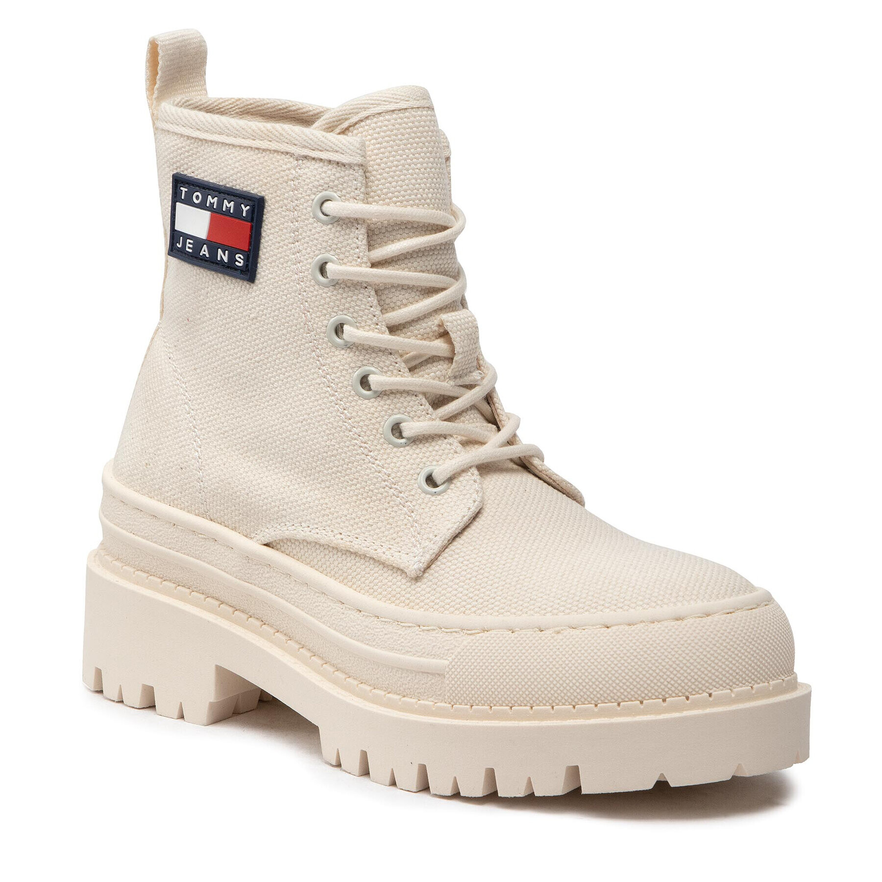 Tommy Jeans Turistická obuv Foxing Boot EN0EN01903 Béžová - Pepit.cz