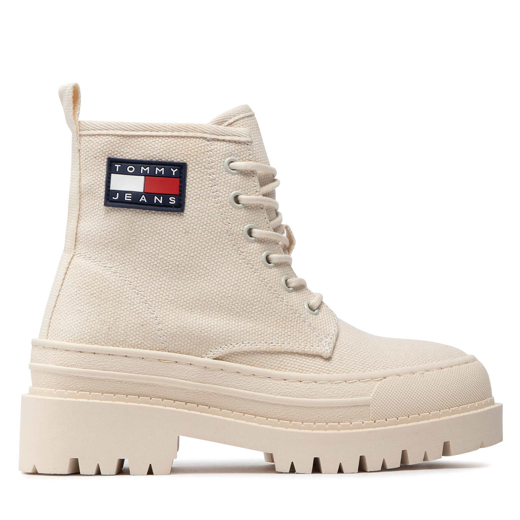 Tommy Jeans Turistická obuv Foxing Boot EN0EN01903 Béžová - Pepit.cz