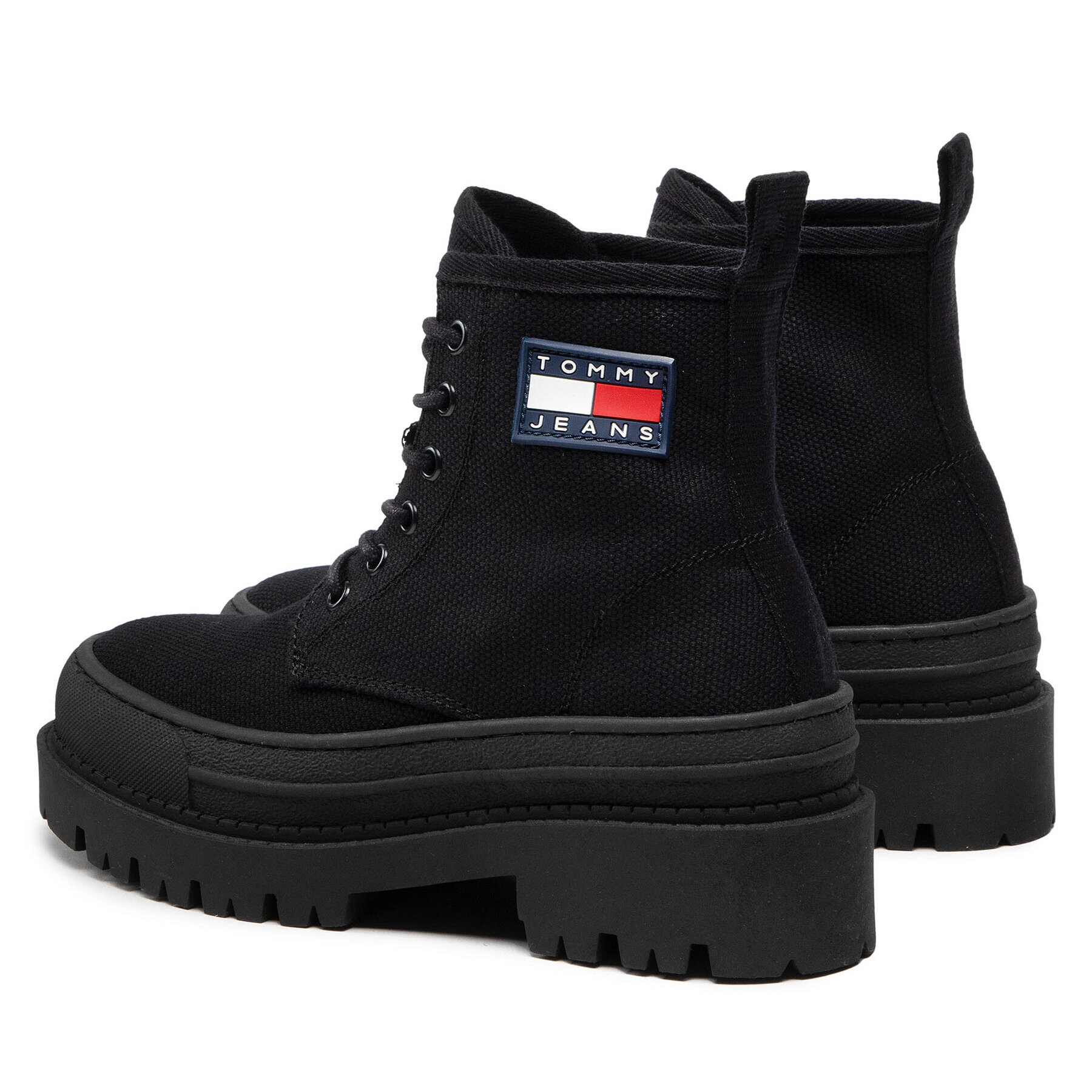 Tommy Jeans Turistická obuv Foxing Boot EN0EN01903 Černá - Pepit.cz