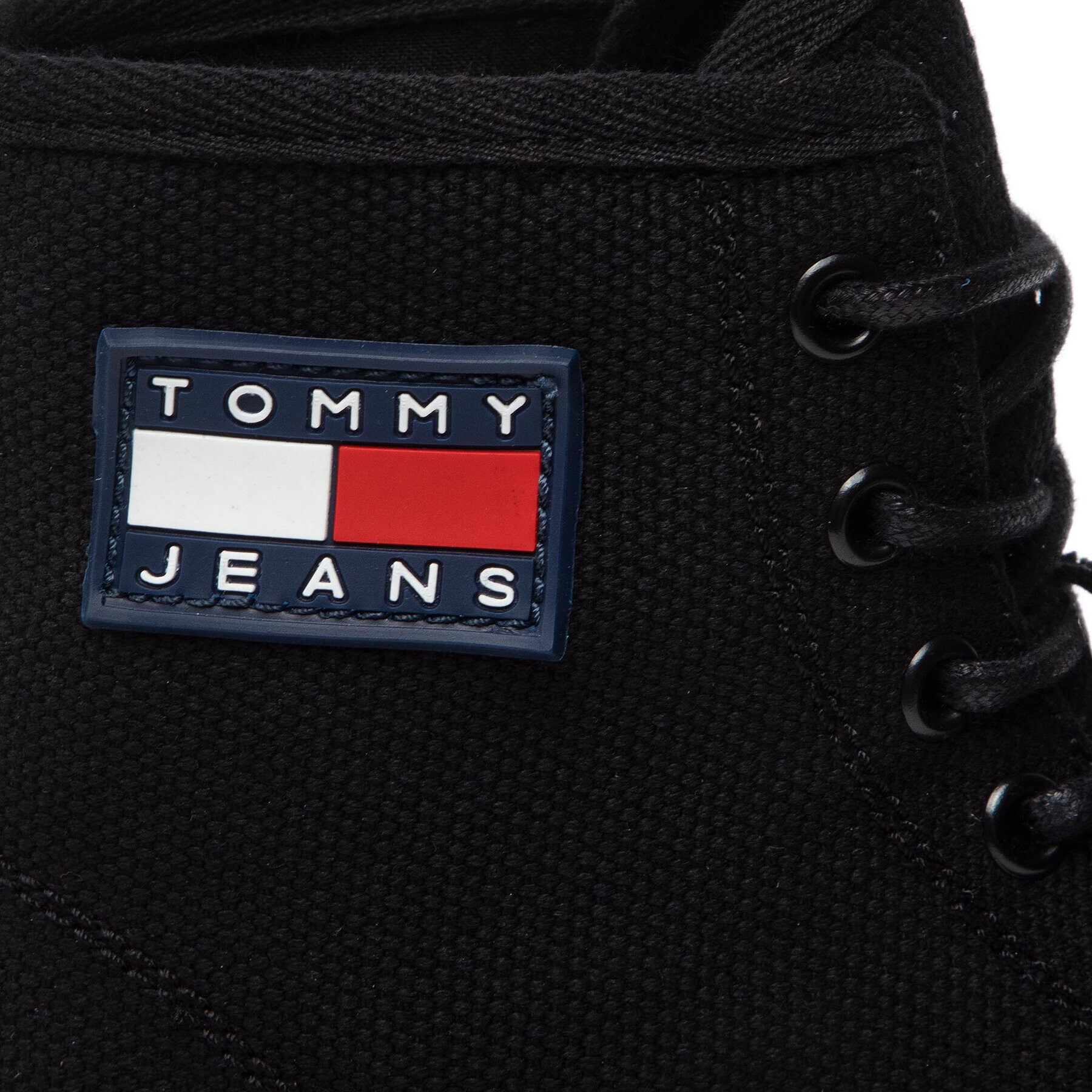 Tommy Jeans Turistická obuv Foxing Boot EN0EN01903 Černá - Pepit.cz