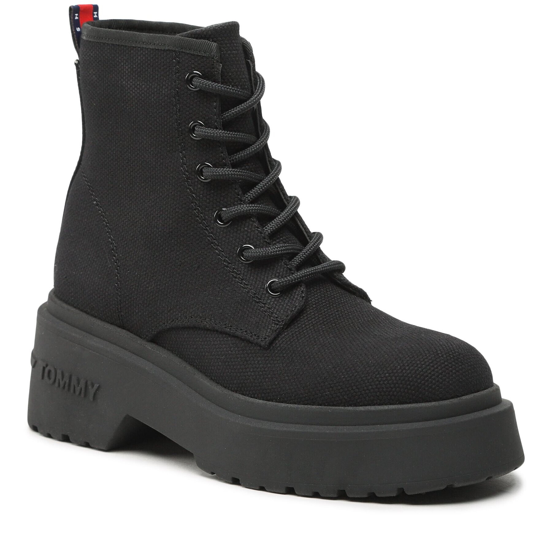 Tommy Jeans Turistická obuv Lace Up Festiv Boots EN0EN02133 Černá - Pepit.cz