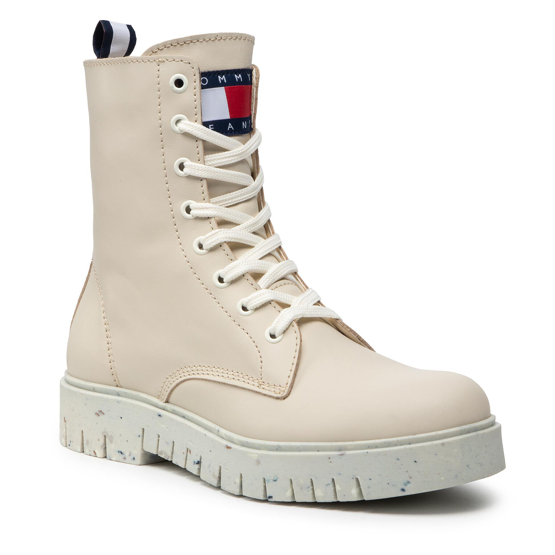 Tommy Jeans Turistická obuv Sustainable Lace Up EN0EN01635 Bílá - Pepit.cz