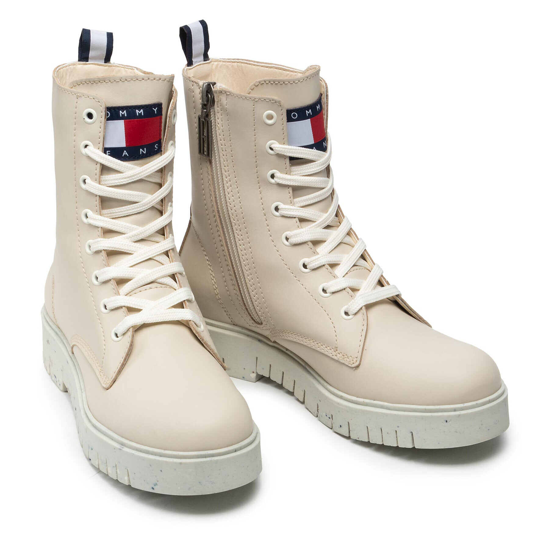 Tommy Jeans Turistická obuv Sustainable Lace Up EN0EN01635 Bílá - Pepit.cz