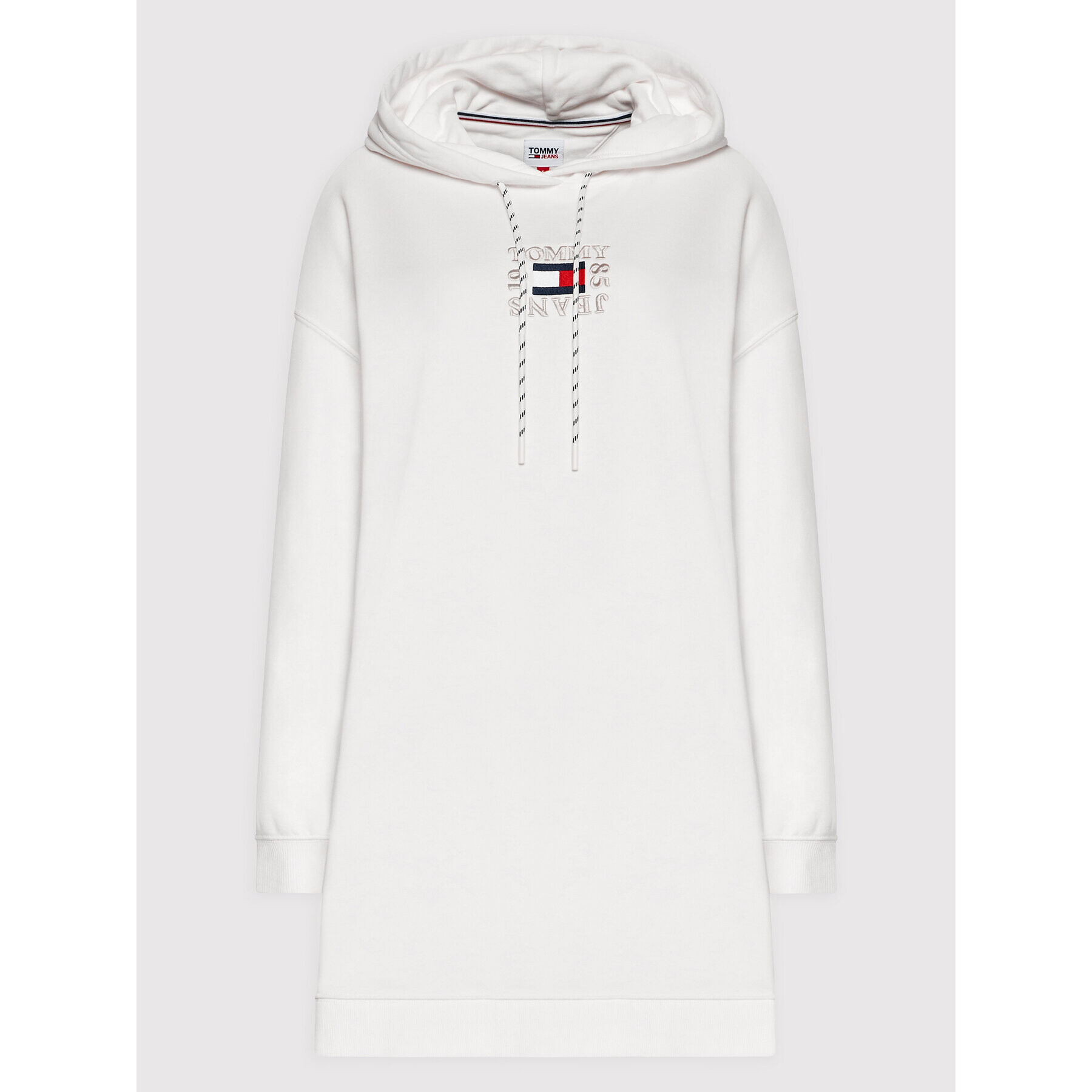 Tommy Jeans Úpletové šaty Timeless Box DW0DW12866 Bílá Regular Fit - Pepit.cz