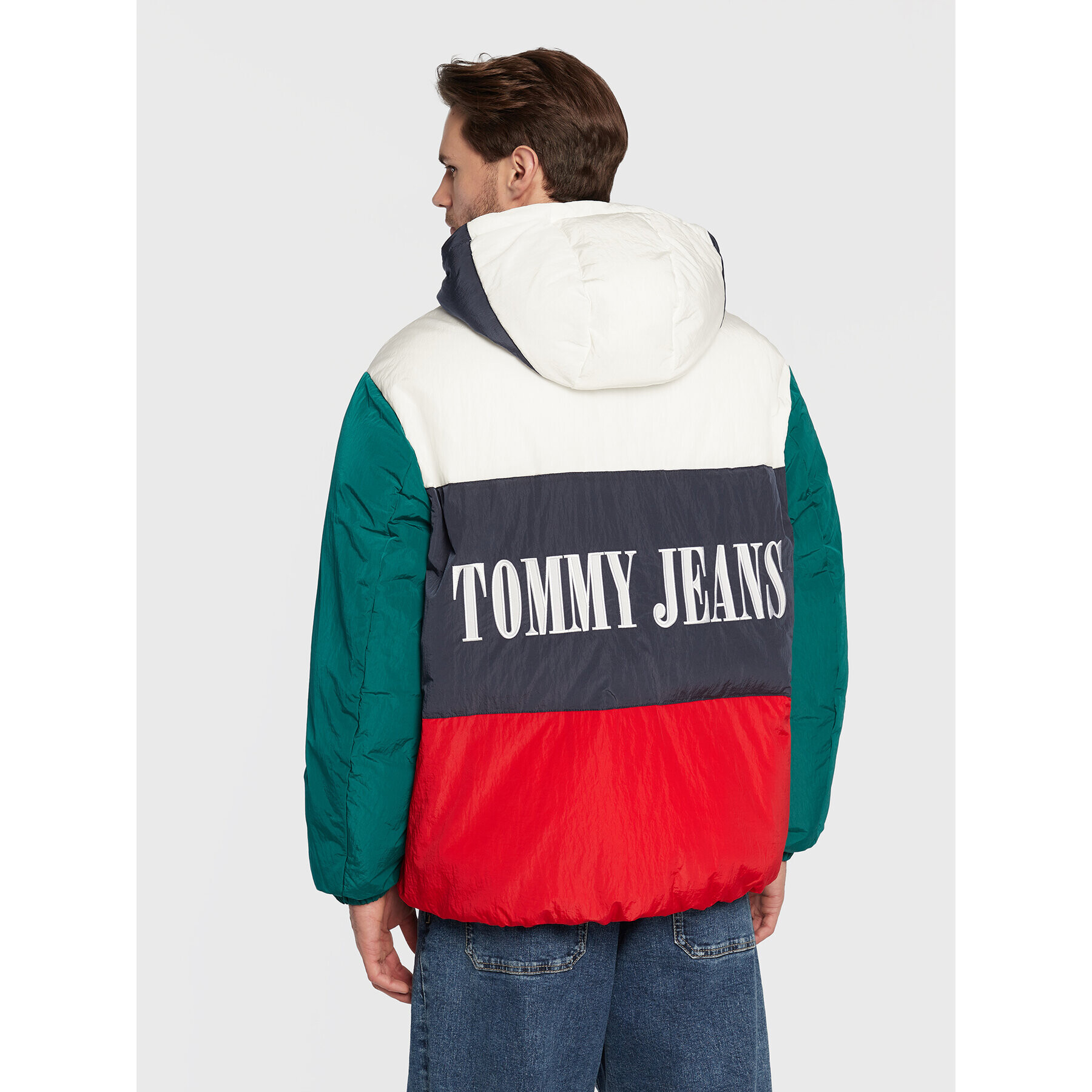 Tommy Jeans Vatovaná bunda Archive Colorblock DM0DM14457 Barevná Oversize - Pepit.cz