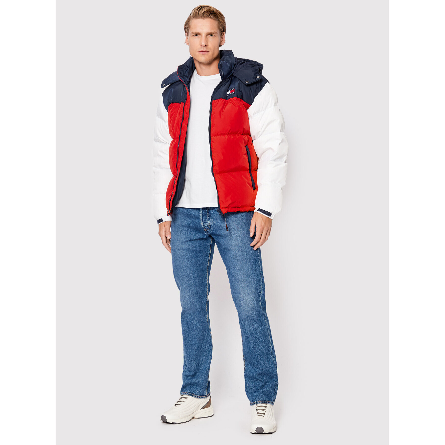 Tommy Jeans Vatovaná bunda Color Block Alaska DM0DM14460 Barevná Regular Fit - Pepit.cz