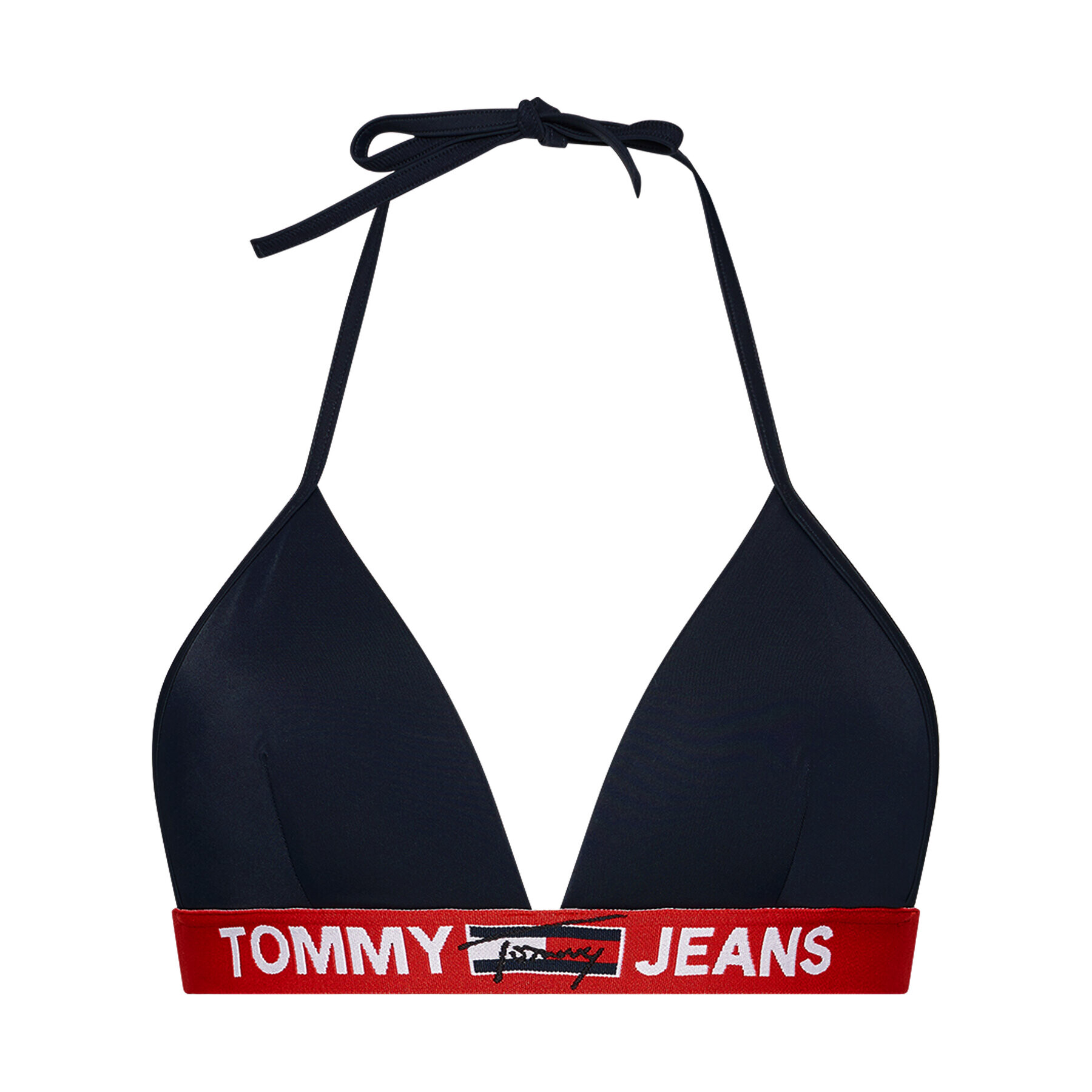 Tommy Jeans Vrchní část bikin Triangle Fixed UW0UW02938 Tmavomodrá - Pepit.cz