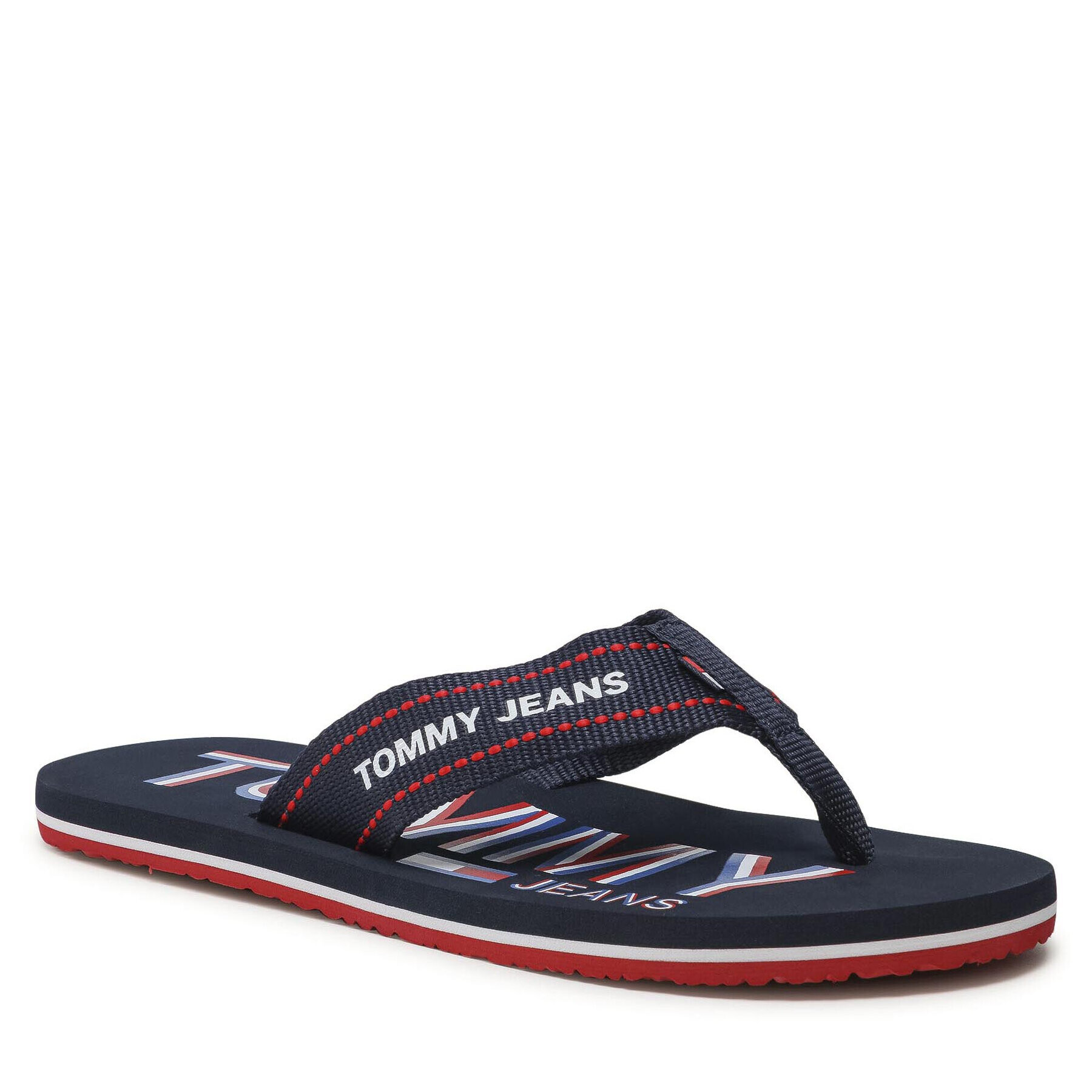 Tommy Jeans Žabky Printed Beach Sandal EM0EM00728 Tmavomodrá - Pepit.cz