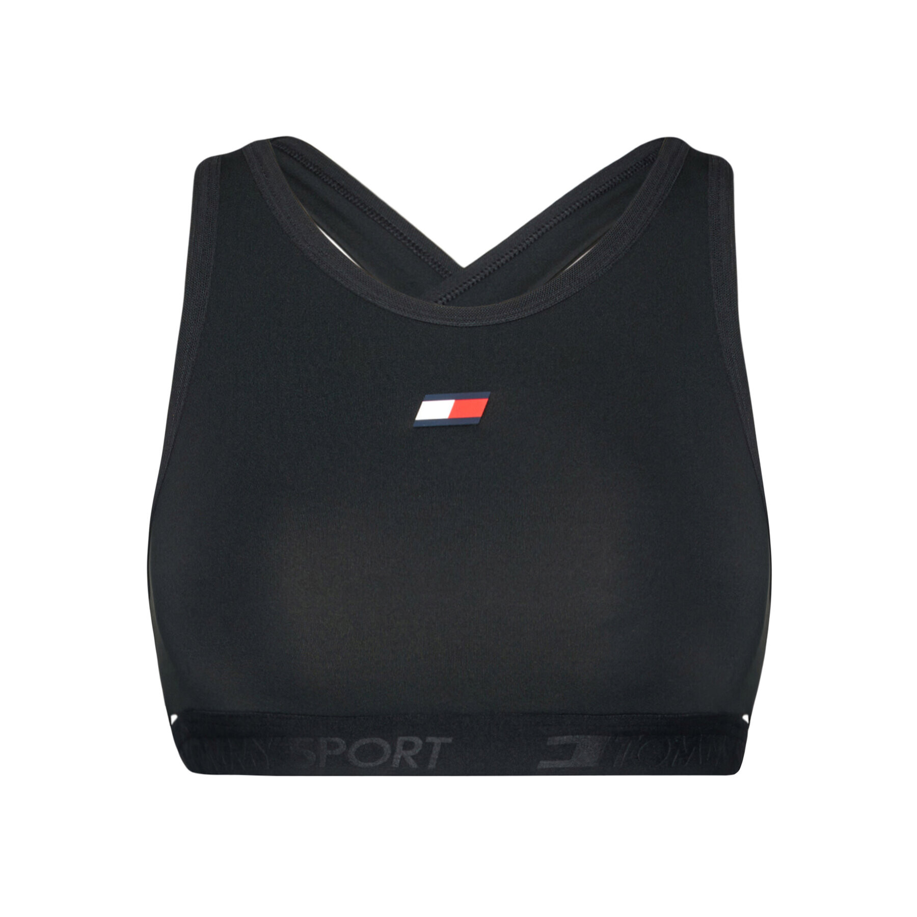 Tommy Sport Podprsenkový top Low Support Removable Pads S10S100492 Černá - Pepit.cz