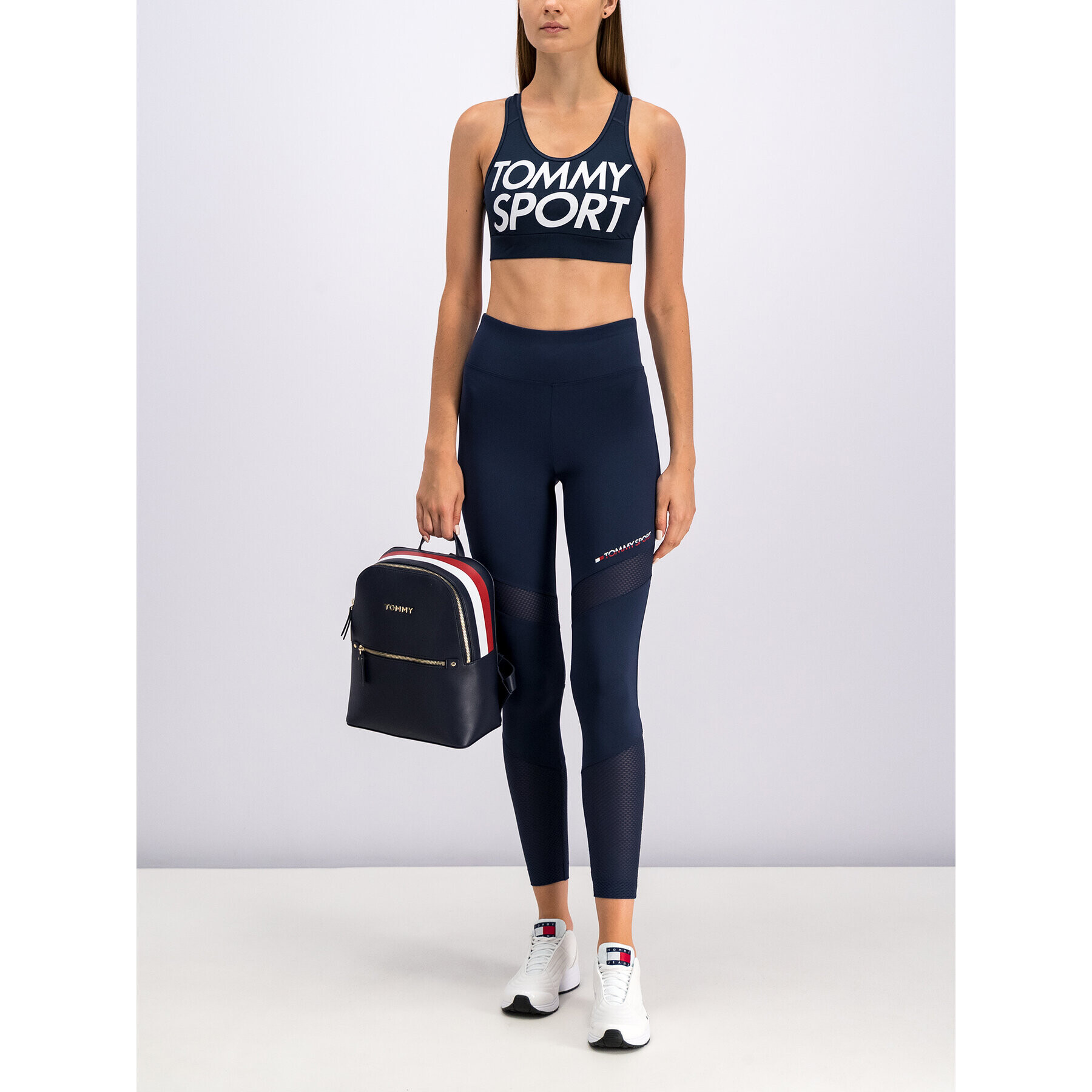 Tommy Sport Podprsenkový top Sports Bra Logo Medium S105100070 Tmavomodrá - Pepit.cz