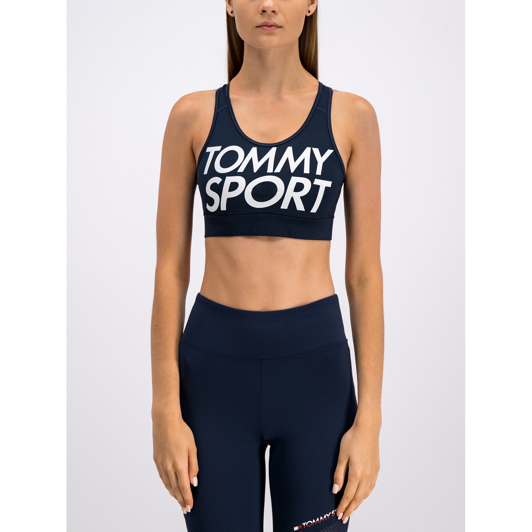 Tommy Sport Podprsenkový top Sports Bra Logo Medium S105100070 Tmavomodrá - Pepit.cz