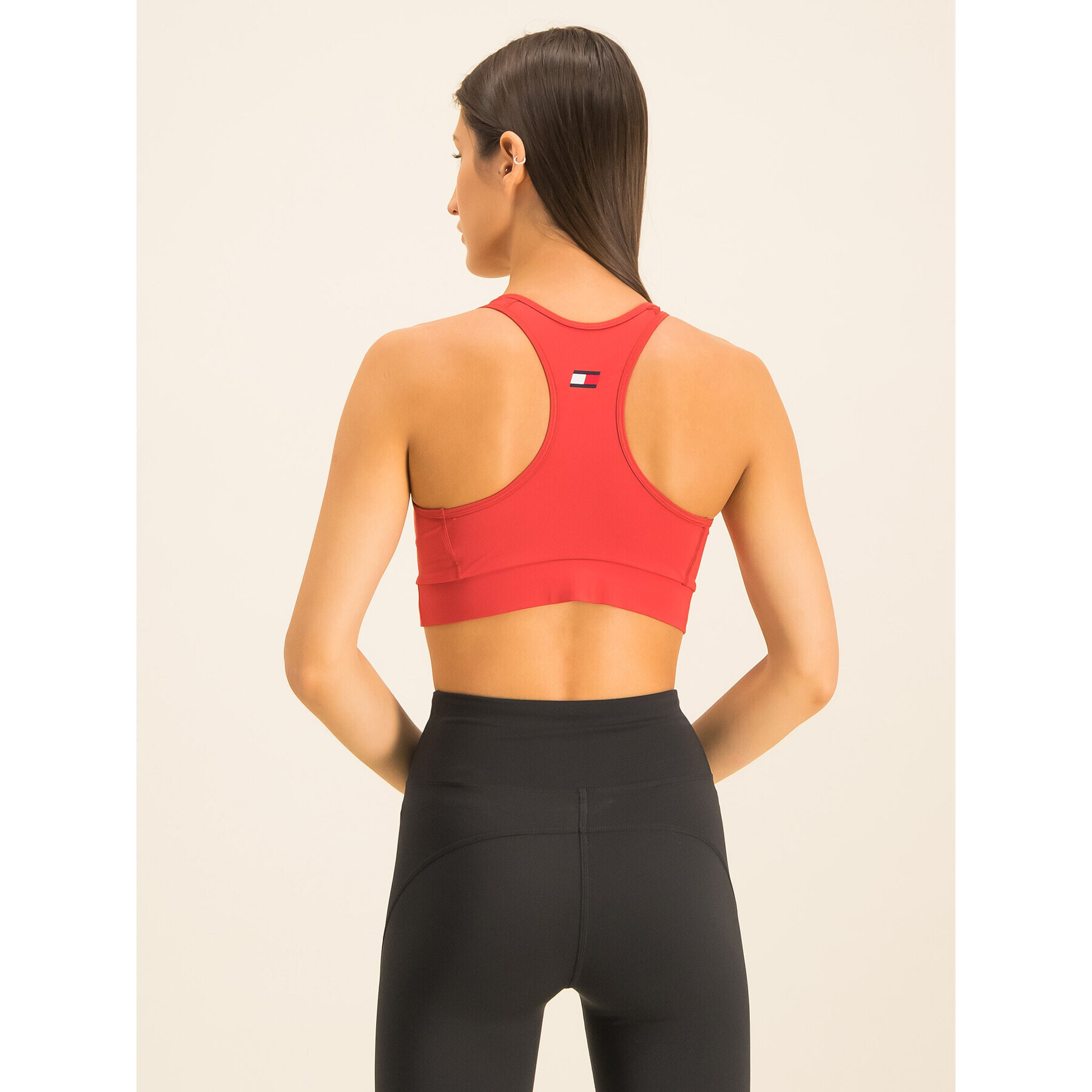 Tommy Sport Podprsenkový top Sports Bra Logo S10S100344 Červená - Pepit.cz