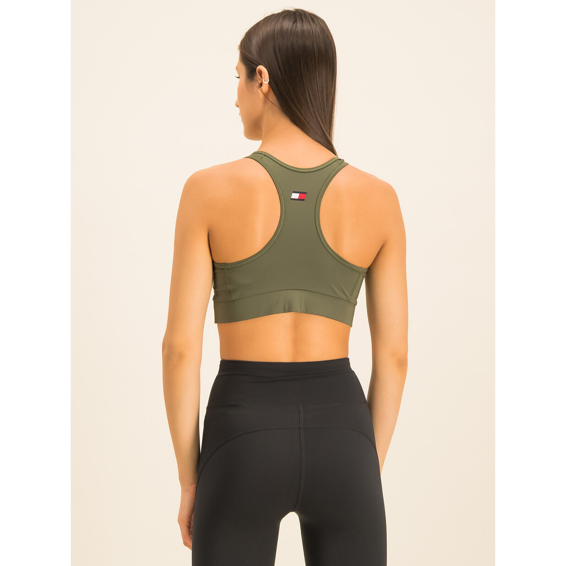 Tommy Sport Podprsenkový top Sports Bra Logo S10S100344 Zelená - Pepit.cz