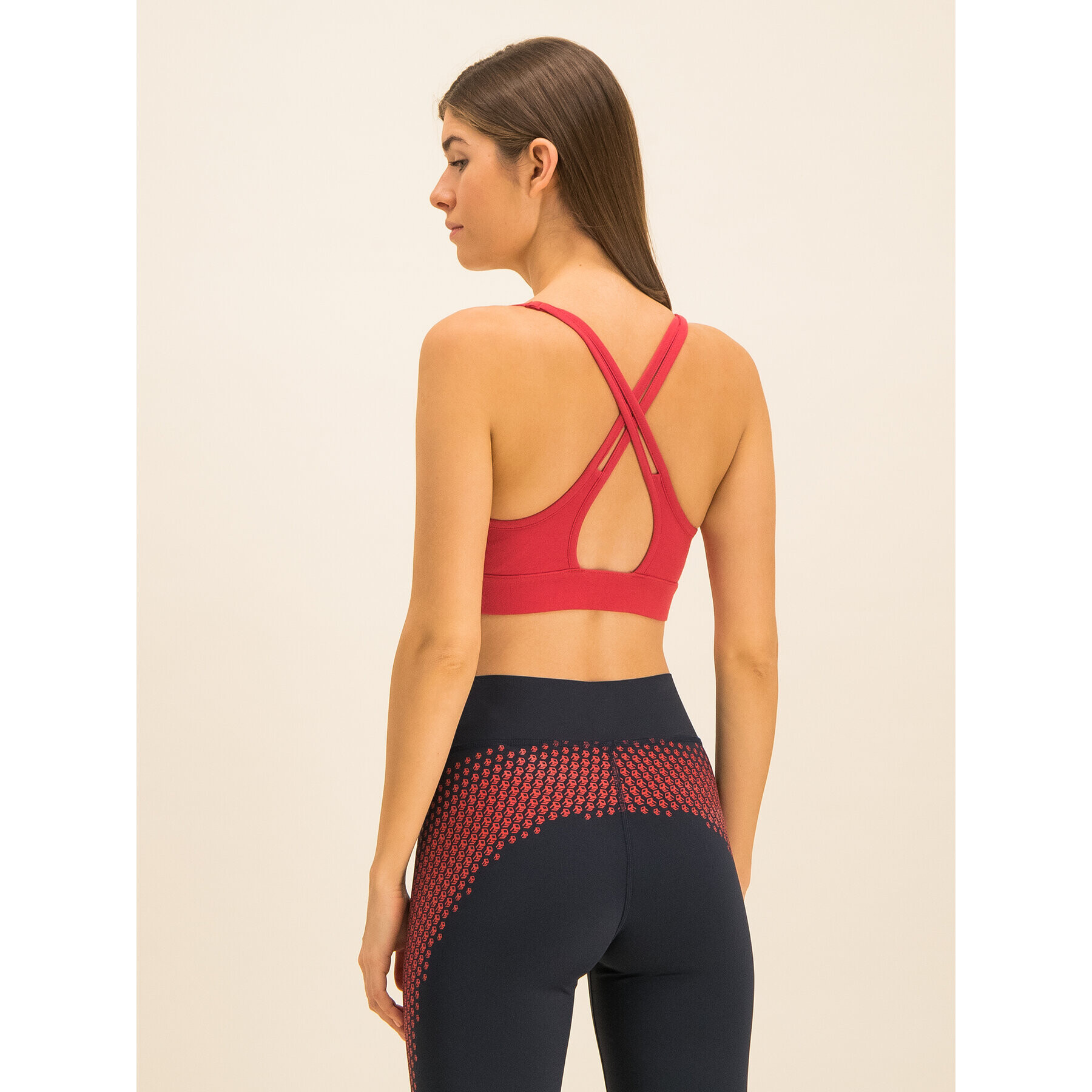 Tommy Sport Podprsenkový top Sports Bra Low Impact S10S100046 Červená - Pepit.cz